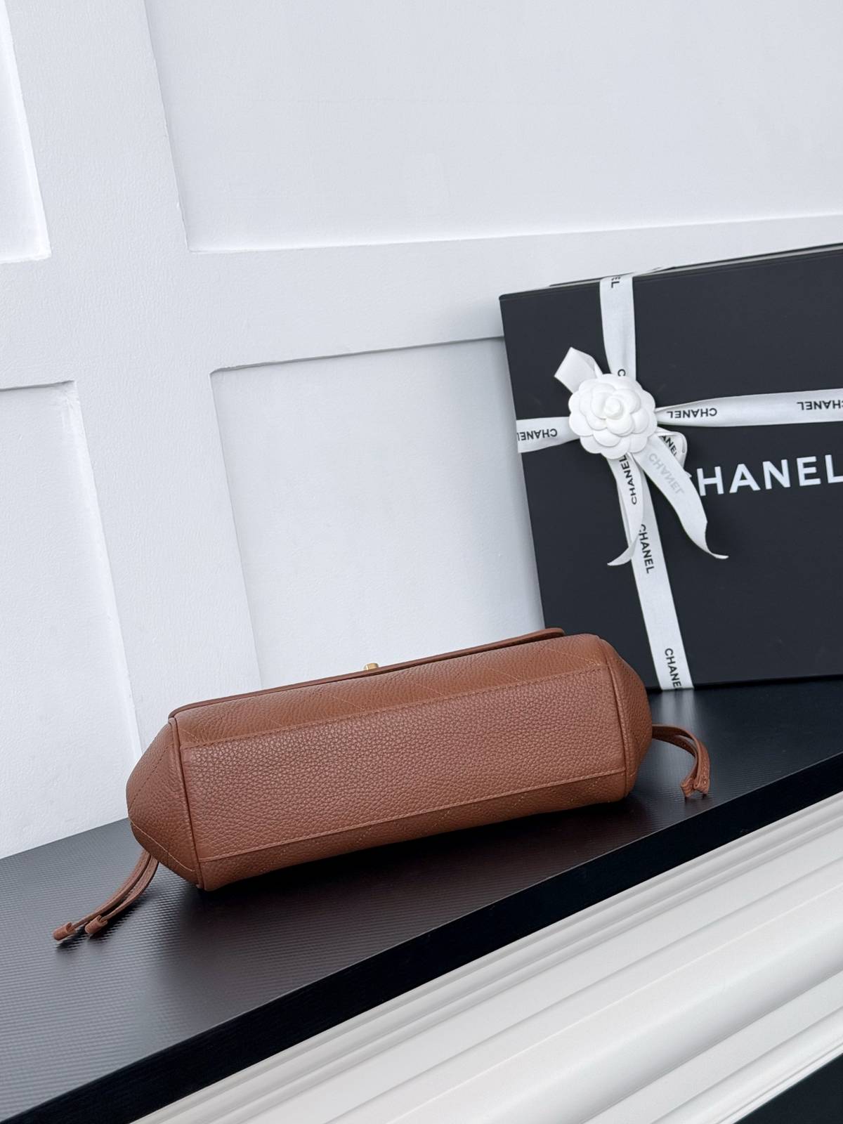 シャネル CHANEL 26A マトラッセ レザー編み込みチェーン フラップバッグ ブラック ベージュ ゴールド金具 - 画像 18