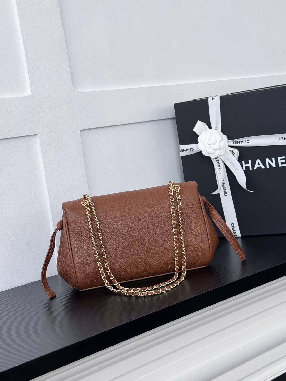 シャネル CHANEL 26A マトラッセ レザー編み込みチェーン フラップバッグ ブラック ベージュ ゴールド金具 - 画像 20