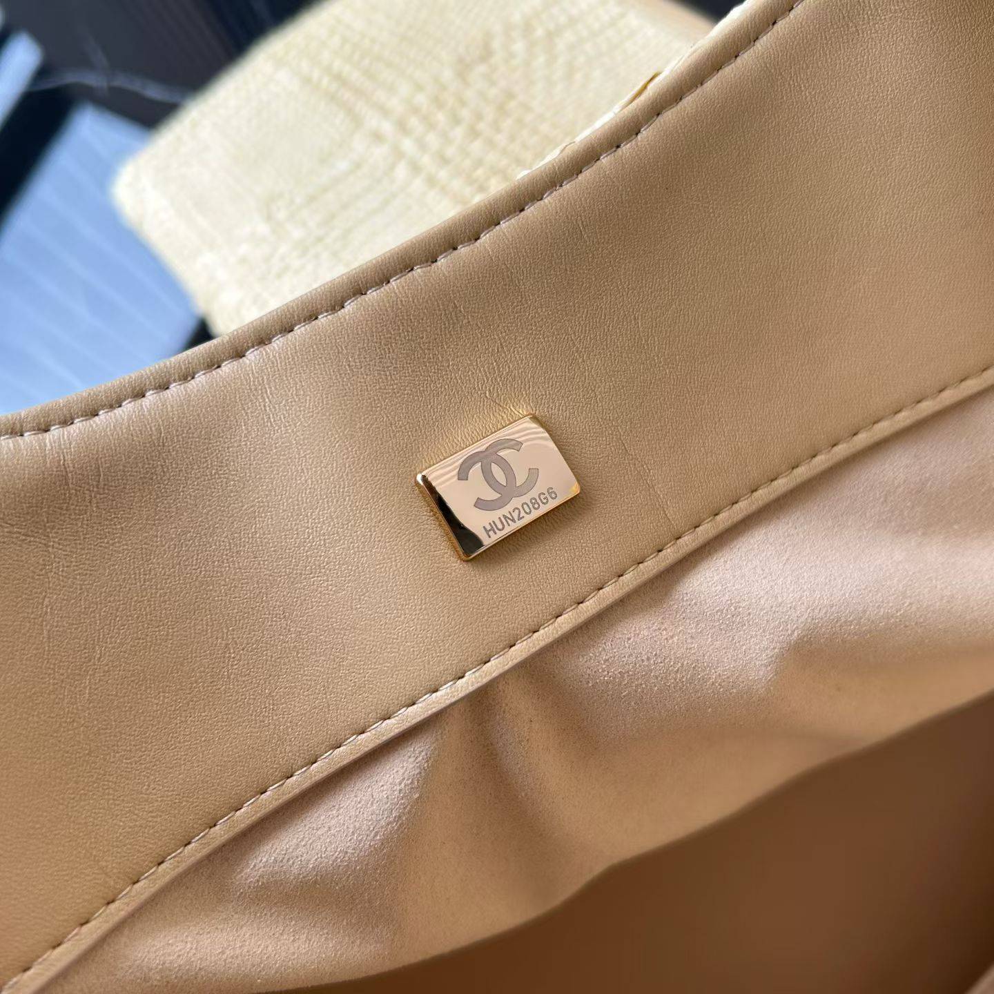 シャネル CHANEL マトラッセ ラムスキン チェーンショルダーバッグ ゴールド金具 レディース ブラック ベージュ - 画像 11