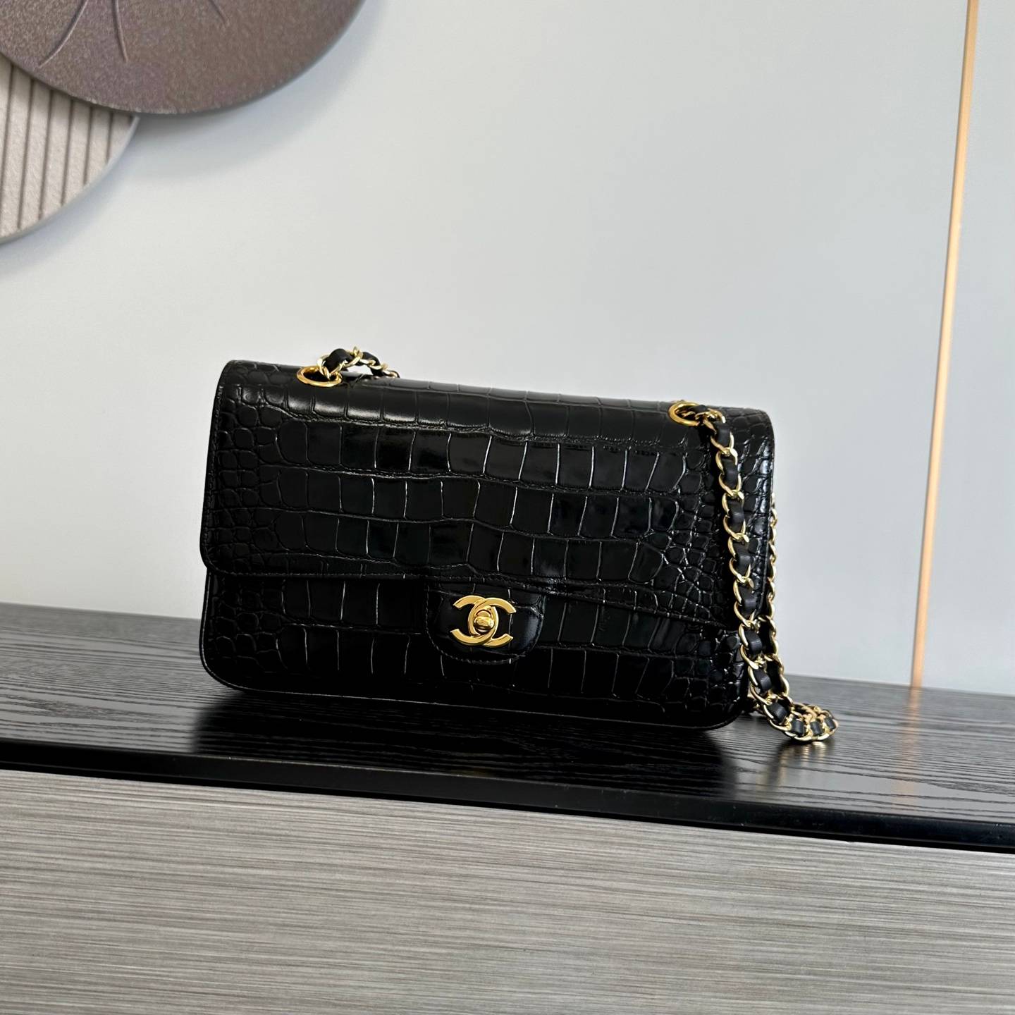 シャネル CHANEL マトラッセ キャビアスキン チェーンショルダーバッグ ブラック ゴールド金具 レディース - 画像 10