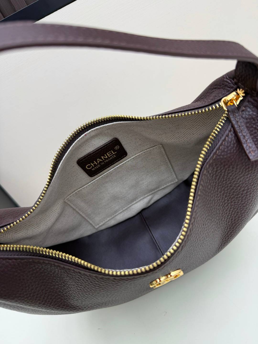CHANEL シャネル 4905 リッチーファイブ チェーンショルダーバッグ マトラッセ レザー ブラック ブラウン ゴ - 画像 3