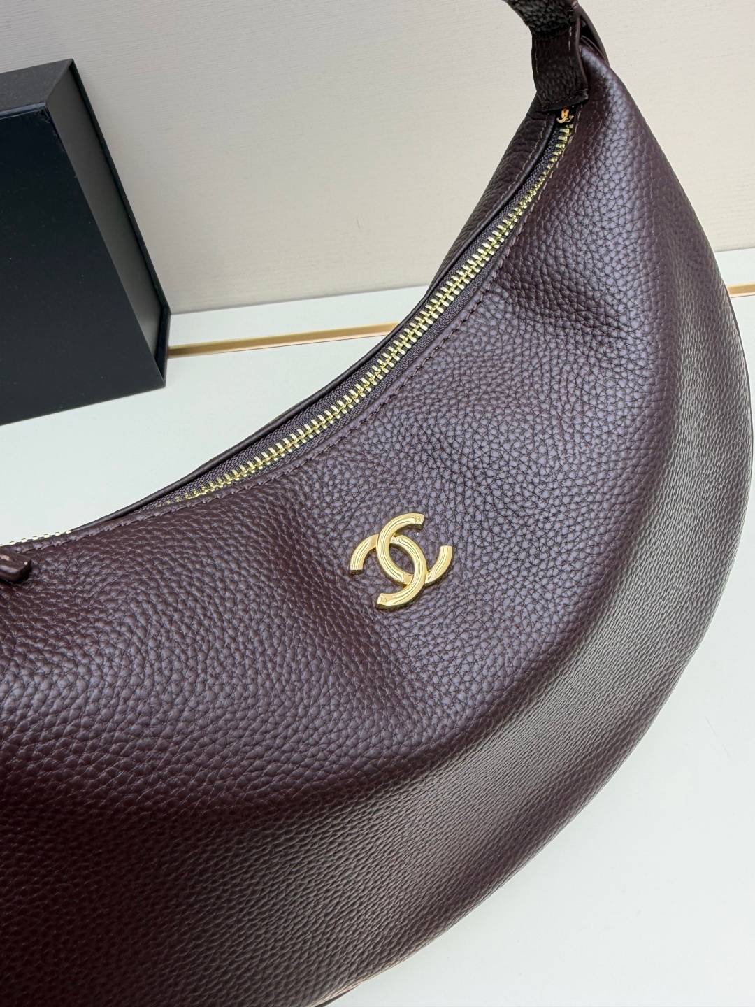CHANEL シャネル 4905 リッチーファイブ チェーンショルダーバッグ マトラッセ レザー ブラック ブラウン ゴ - 画像 5