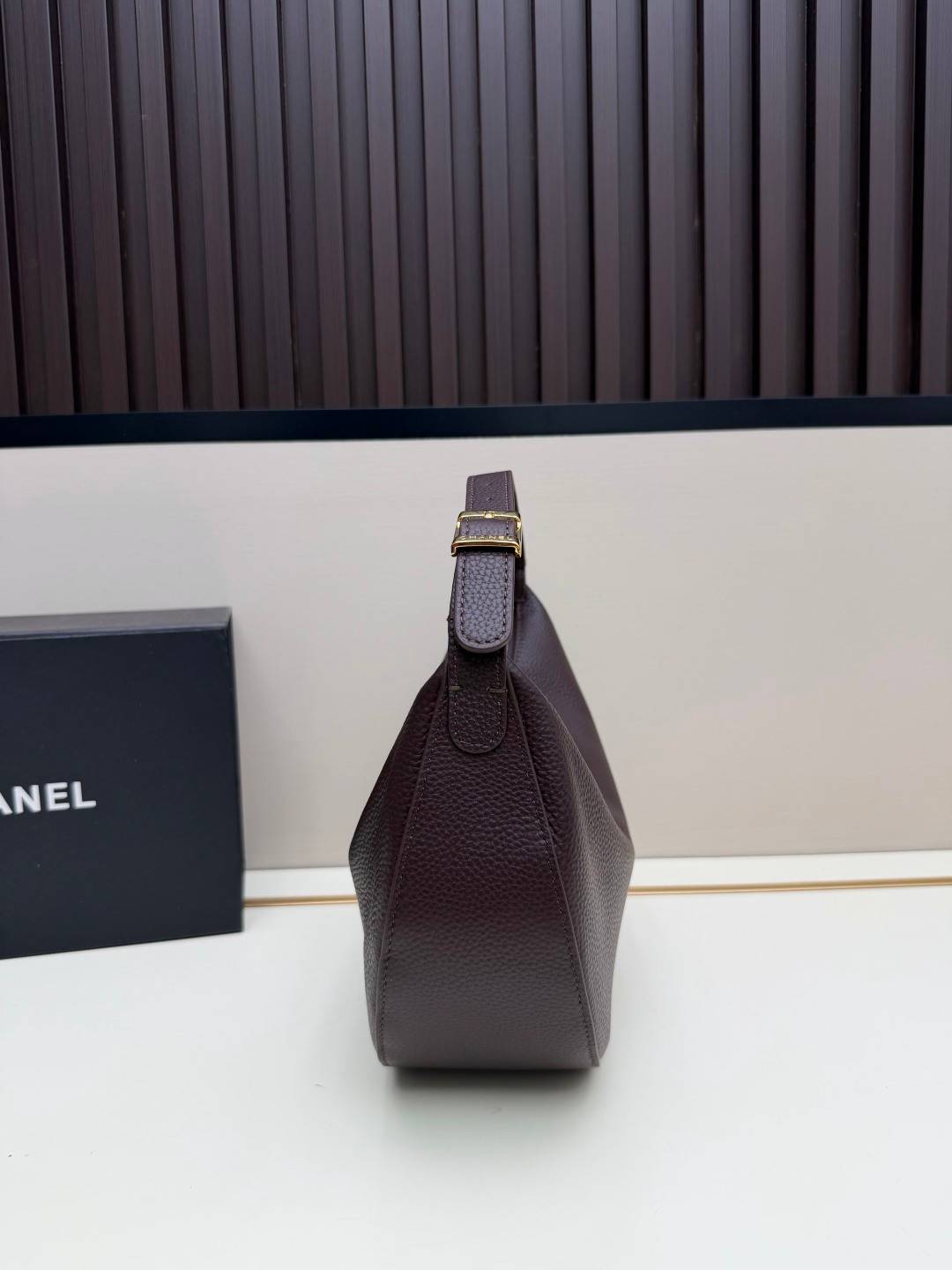 CHANEL シャネル 4905 リッチーファイブ チェーンショルダーバッグ マトラッセ レザー ブラック ブラウン ゴ - 画像 8