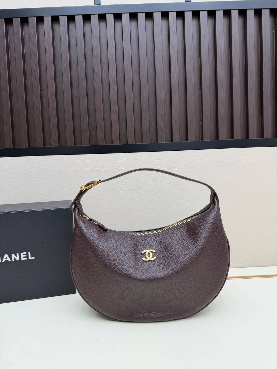 CHANEL シャネル 4905 リッチーファイブ チェーンショルダーバッグ マトラッセ レザー ブラック ブラウン ゴ - 画像 9