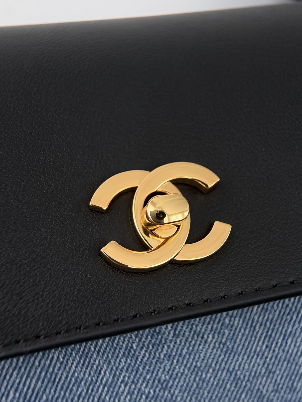 シャネル CHANEL マトラッセ チェーンショルダーバッグ ブラック ベージュ ミュートカラー ゴールド金具 ターンロ - 画像 7