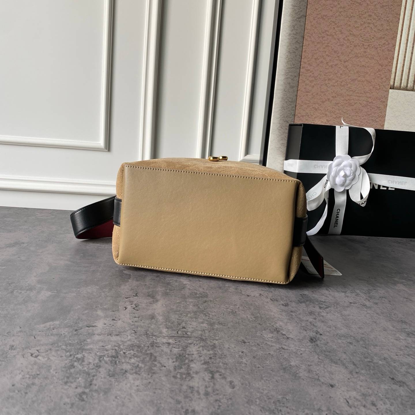 シャネル CHANEL マトラッセ チェーンショルダーバッグ キャビアスキン ブラック ゴールド金具 レディース - 画像 5