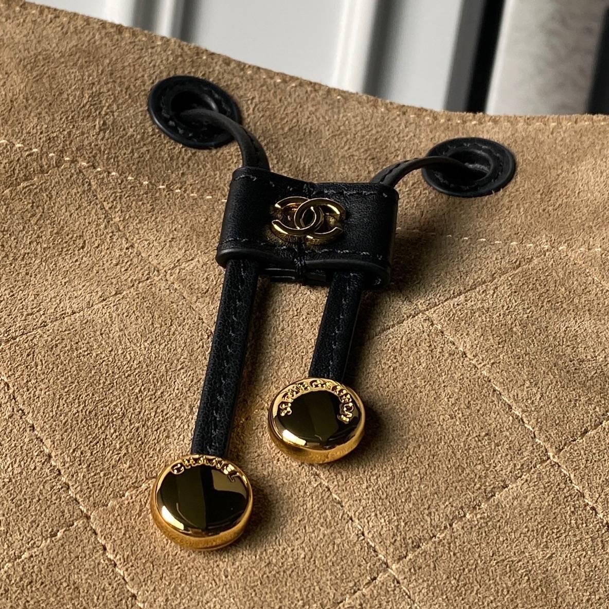シャネル CHANEL マトラッセ チェーンショルダーバッグ キャビアスキン ブラック ゴールド金具 レディース - 画像 8