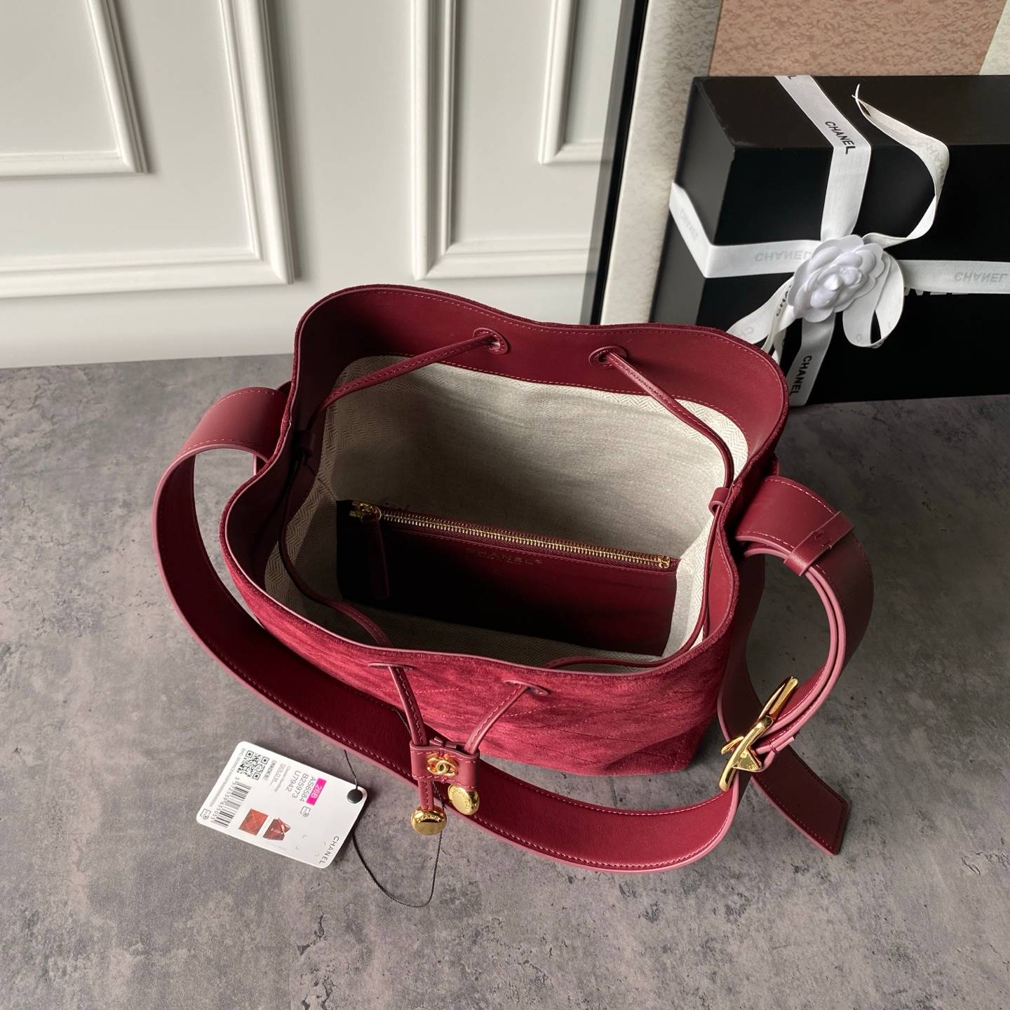 シャネル CHANEL マトラッセ チェーンショルダーバッグ キャビアスキン ブラック ゴールド金具 レディース - 画像 12