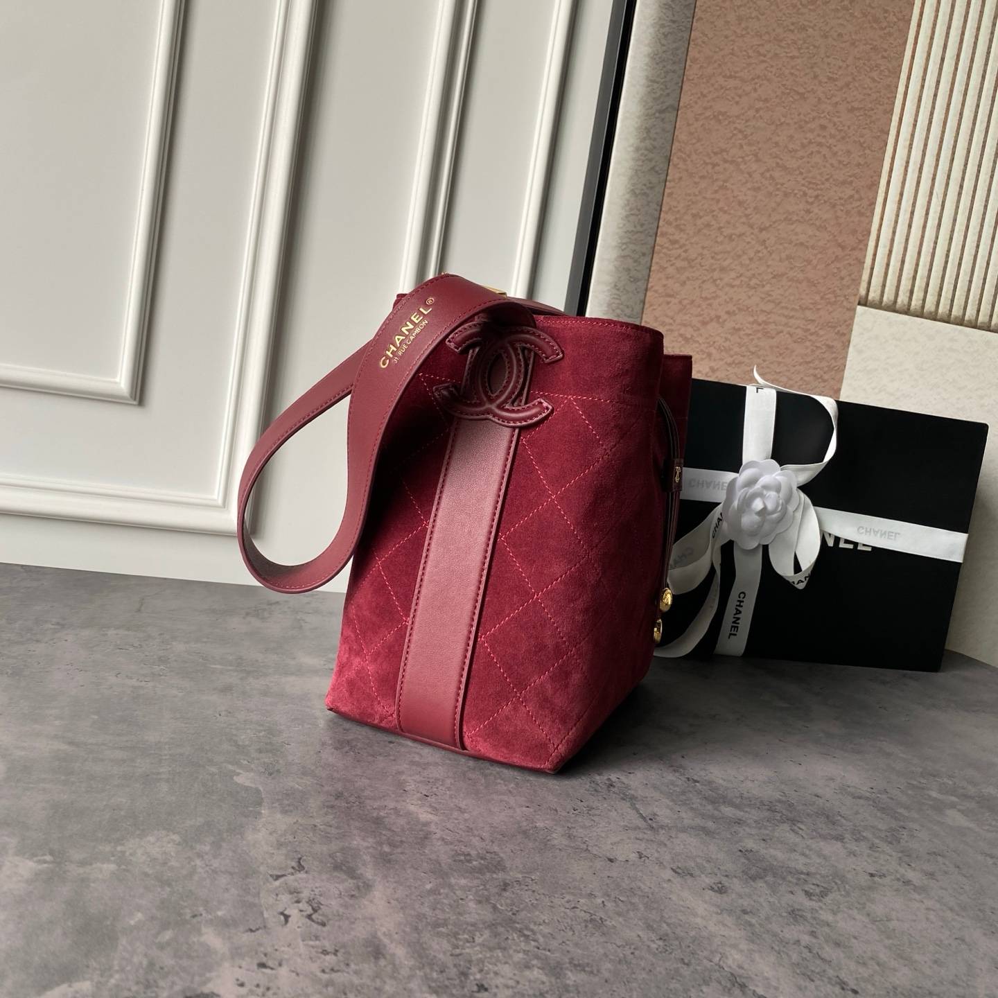 シャネル CHANEL マトラッセ チェーンショルダーバッグ キャビアスキン ブラック ゴールド金具 レディース - 画像 13