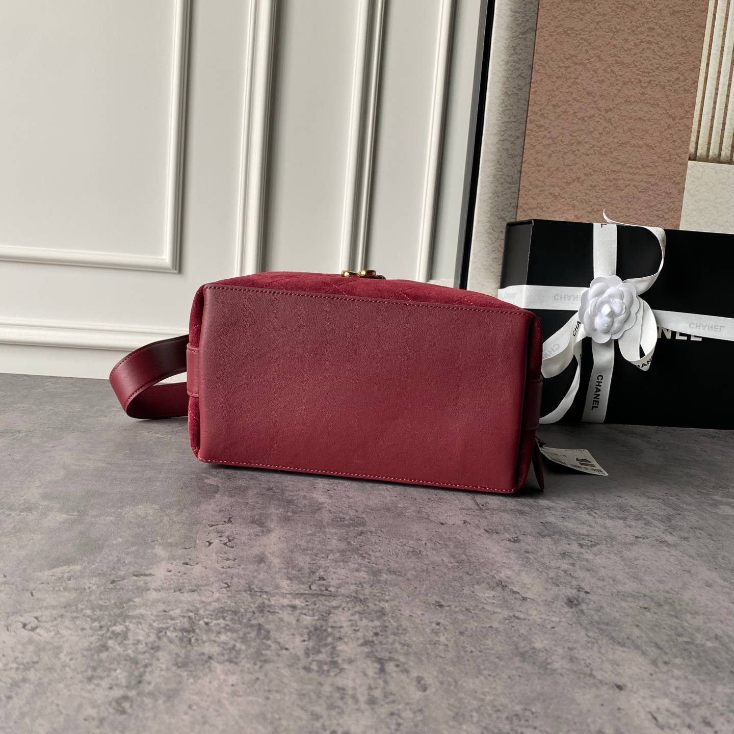 シャネル CHANEL マトラッセ チェーンショルダーバッグ キャビアスキン ブラック ゴールド金具 レディース - 画像 14