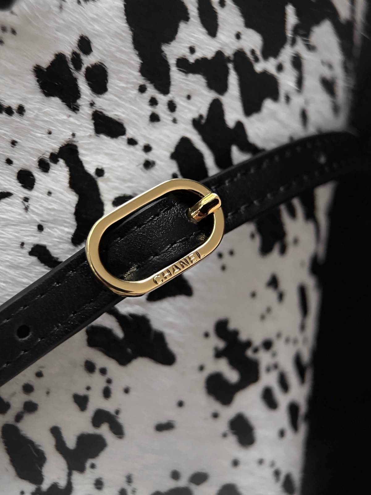 シャネル CHANEL 5460 マトラッセ ファー ボウル型 バニティバッグ ゴールド金具 バイカラー レディース - 画像 5