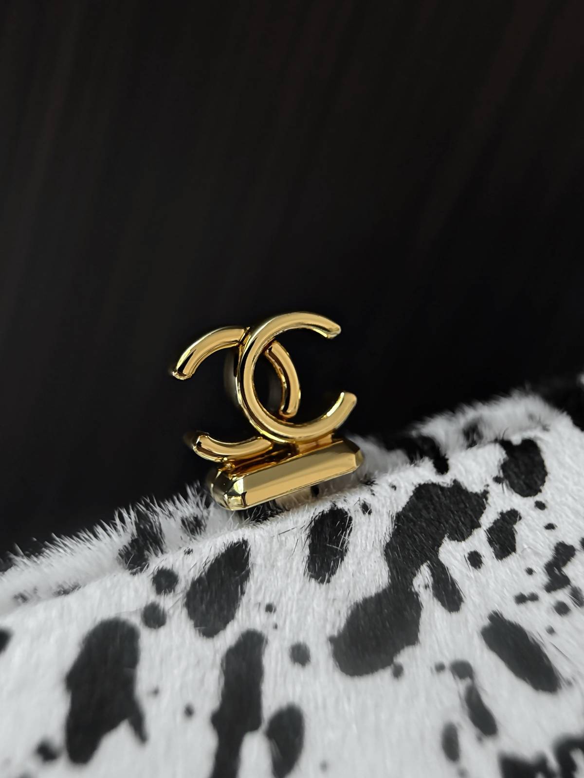 シャネル CHANEL 5460 マトラッセ ファー ボウル型 バニティバッグ ゴールド金具 バイカラー レディース - 画像 7