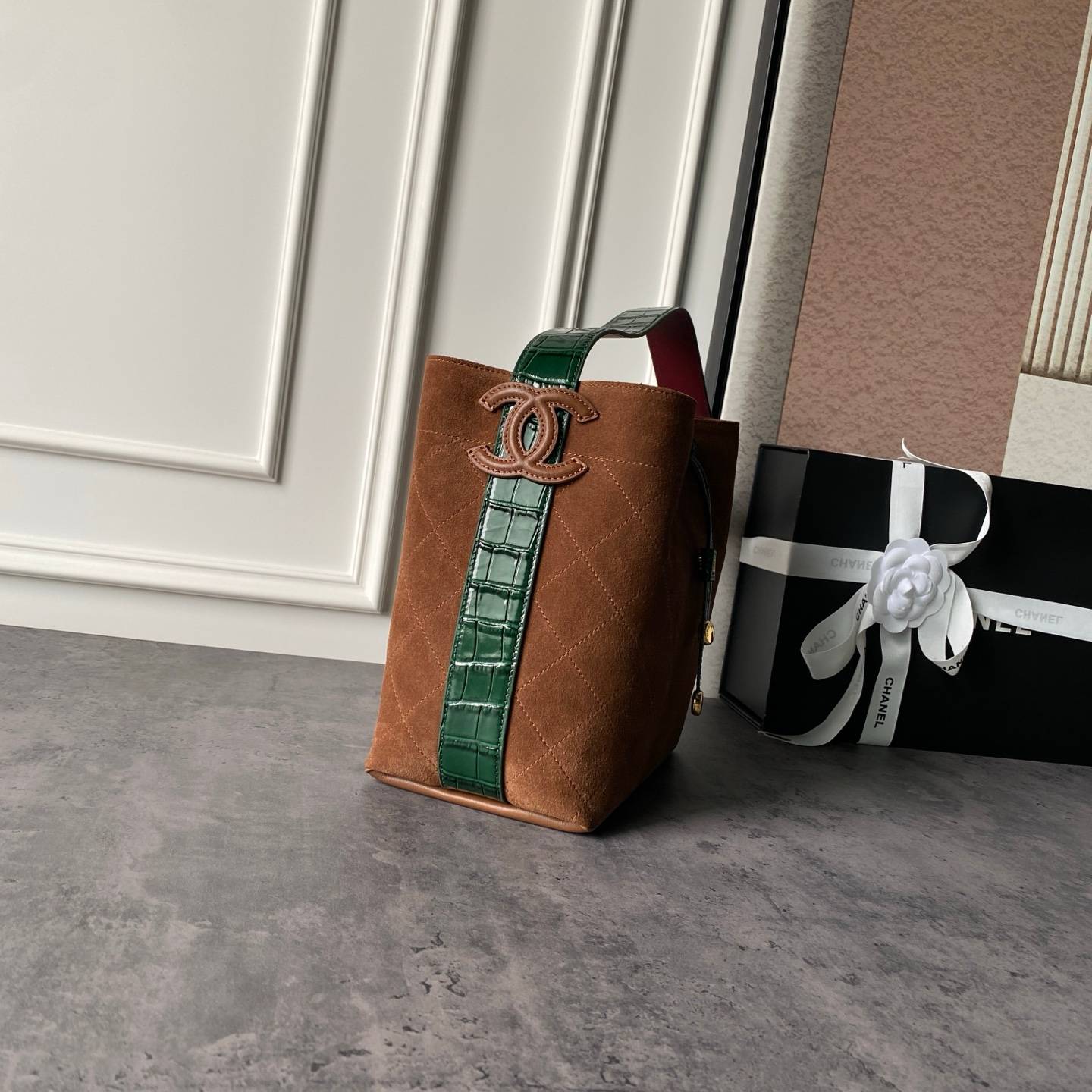 シャネル CHANEL AS6584 マトラッセ チェーンショルダーバッグ キャビアスキン ゴールド金具 レザー編み込み - 画像 5