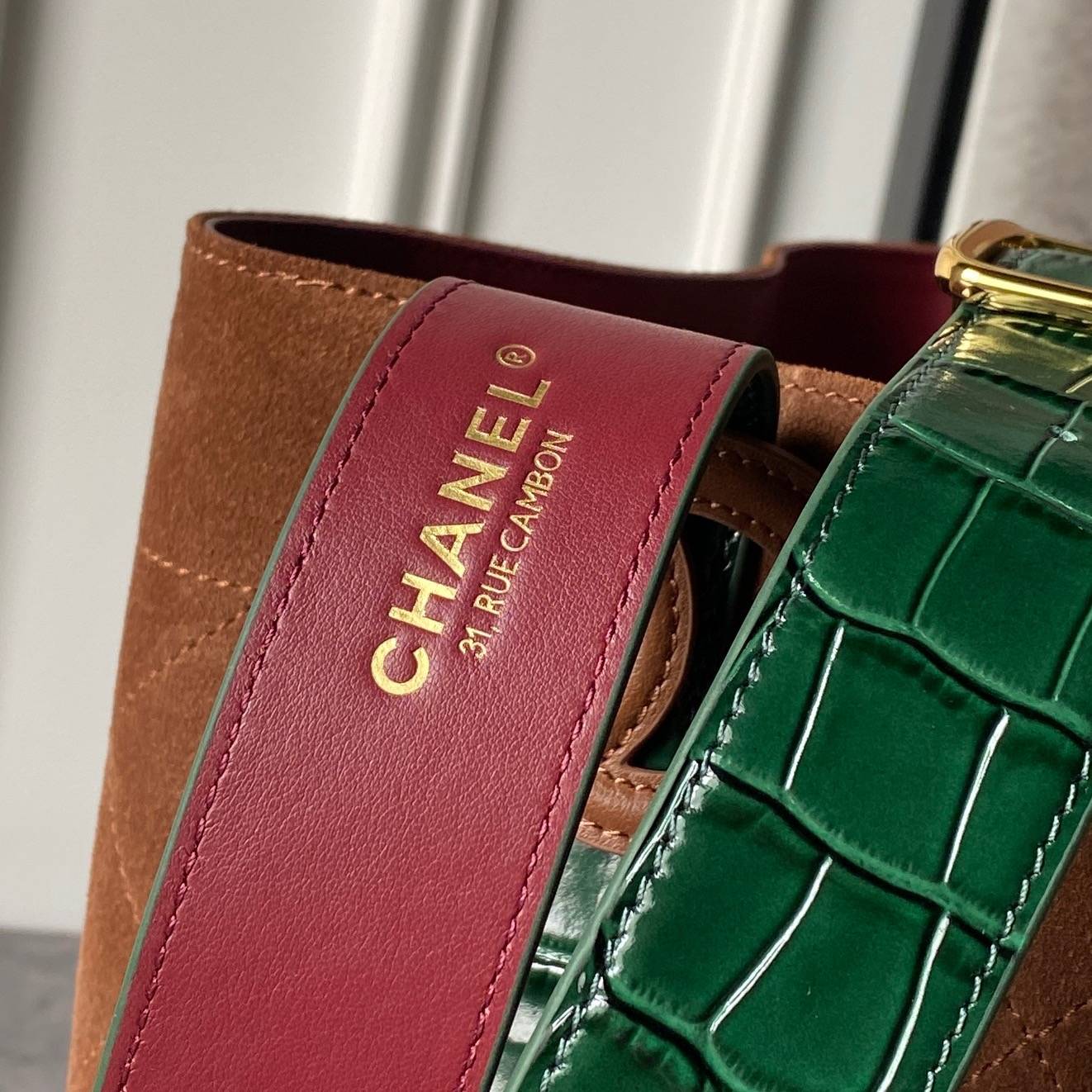 シャネル CHANEL AS6584 マトラッセ チェーンショルダーバッグ キャビアスキン ゴールド金具 レザー編み込み - 画像 7