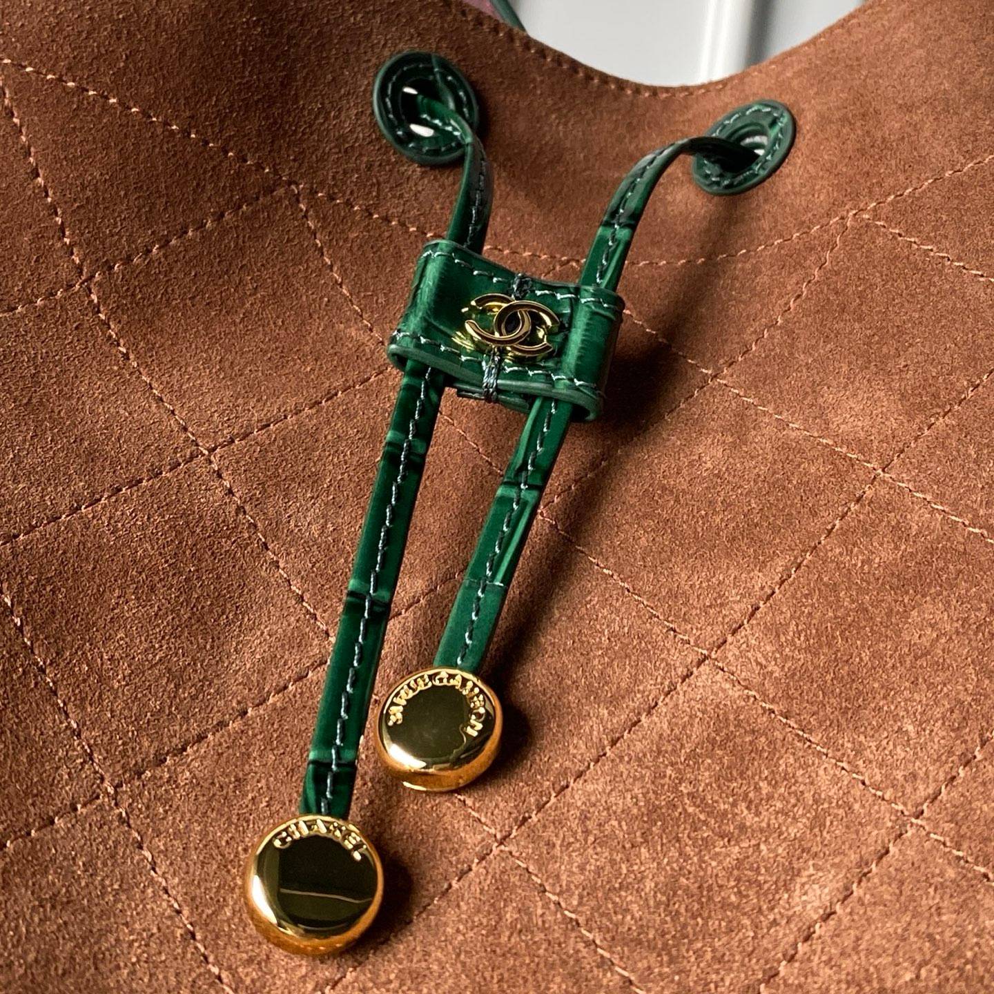 シャネル CHANEL AS6584 マトラッセ チェーンショルダーバッグ キャビアスキン ゴールド金具 レザー編み込み - 画像 8