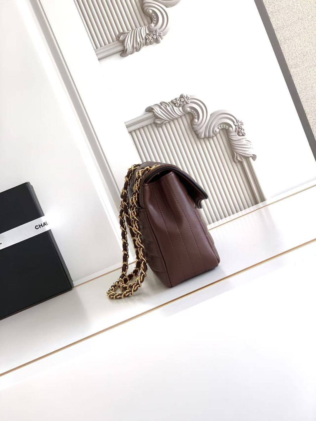 シャネル CHANEL マトラッセ チェーンショルダーバッグ キャビアスキン ゴールド金具 レディース ブラック - 画像 18