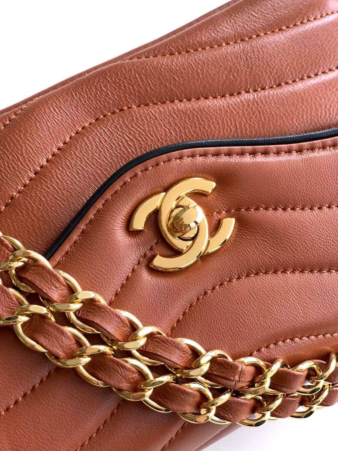 シャネル CHANEL マトラッセ チェーンショルダーバッグ キャビアスキン ゴールド金具 レディース ブラック ベージ - 画像 5