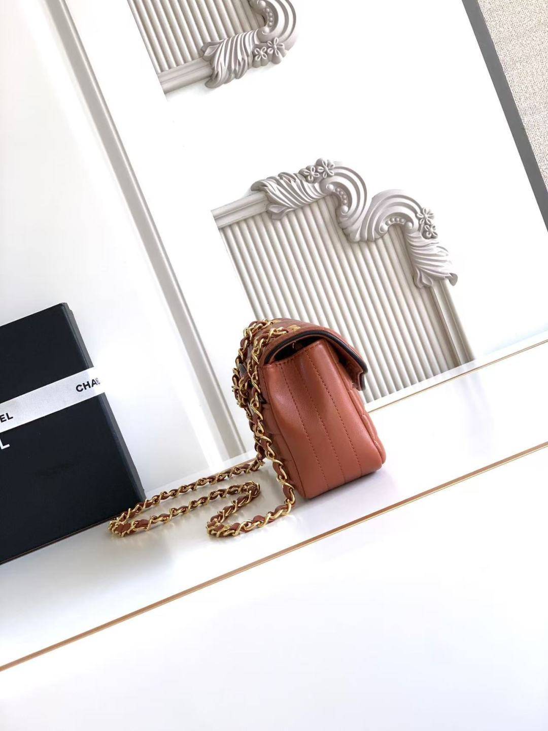 シャネル CHANEL マトラッセ チェーンショルダーバッグ キャビアスキン ゴールド金具 レディース ブラック ベージ - 画像 8