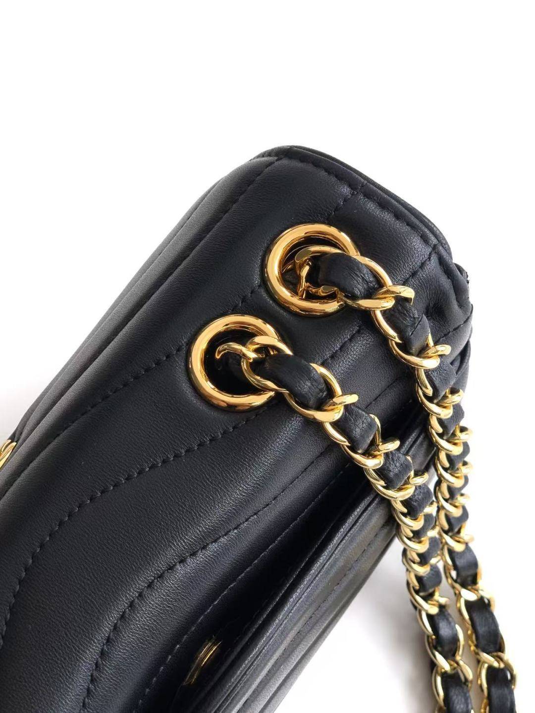 シャネル CHANEL マトラッセ キャビアスキン チェーンショルダーバッグ ブラック ゴールド金具 レディース - 画像 4