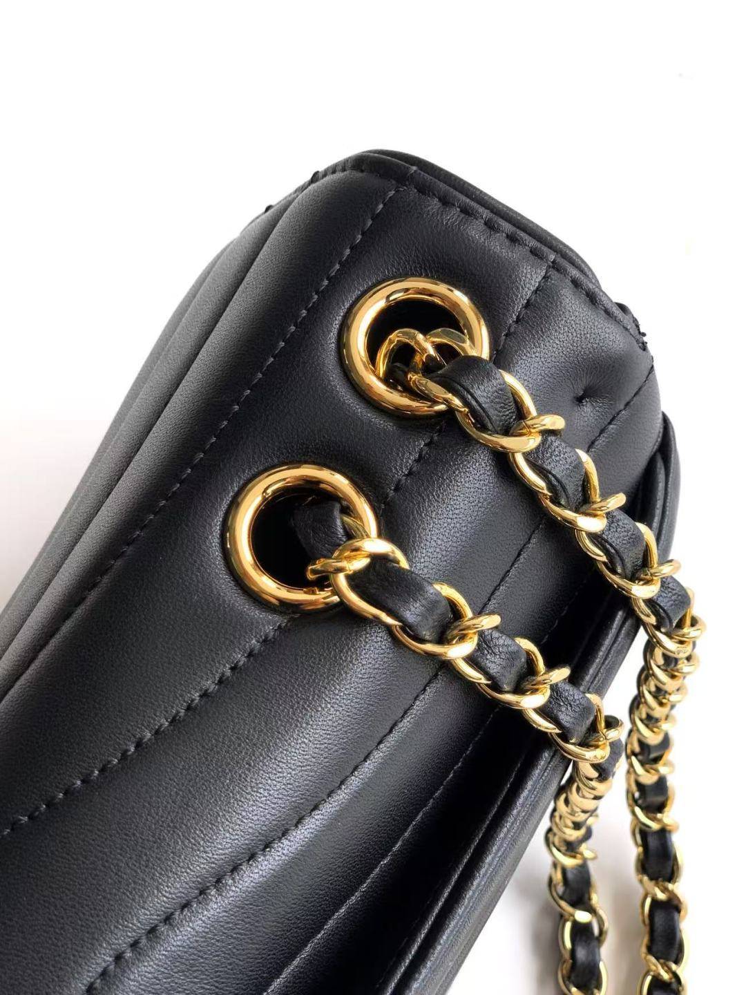 CHANEL シャネル マトラッセ チェーンショルダーバッグ キャビアスキン ゴールド金具 レディース ブラック - 画像 5