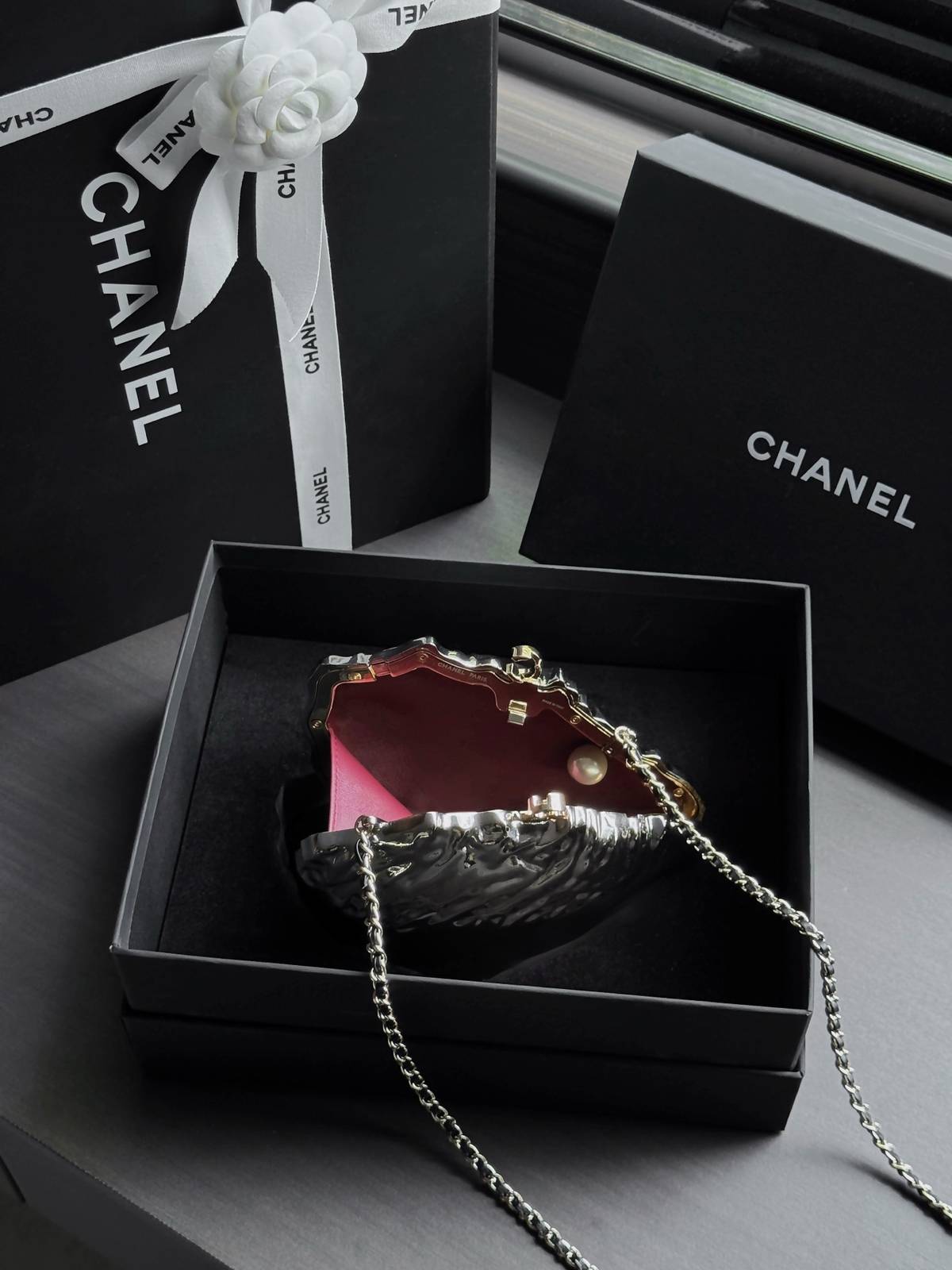 シャネル CHANEL AS6437 シルバー金具 マトラッセ フラップバッグ ターンロック レザー編み込みチェーン バ - 画像 6