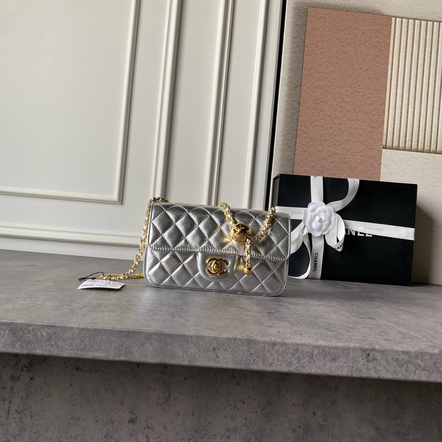 シャネル CHANEL マトラッセ ミニフラップバッグ キャビアスキン ゴールド金具 ポシェット ファスナー開閉 レザー - 画像 10