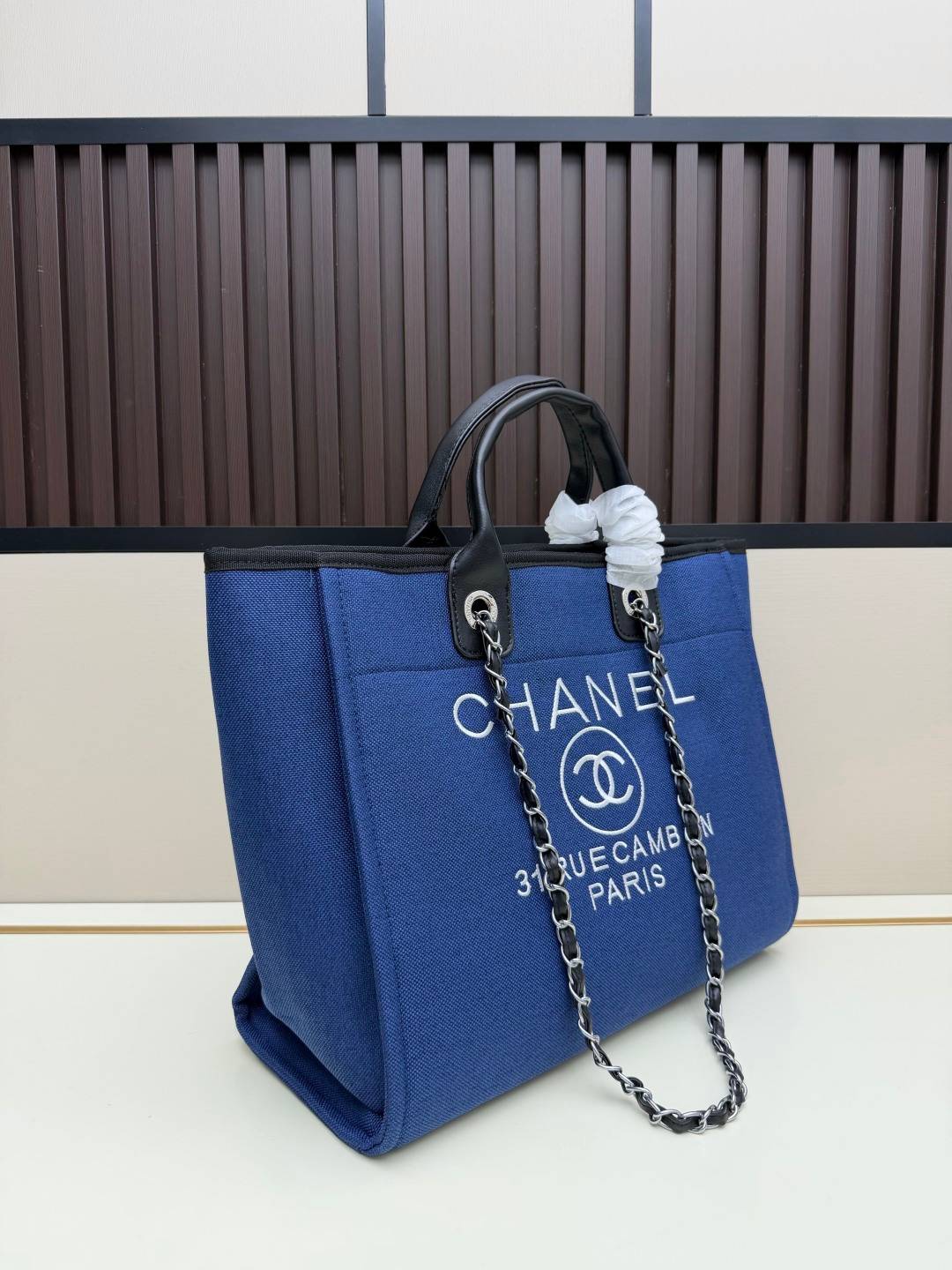 シャネル CHANEL マトラッセ チェーンショルダーバッグ キャンバス ブラック ゴールド金具 レディース - 画像 7