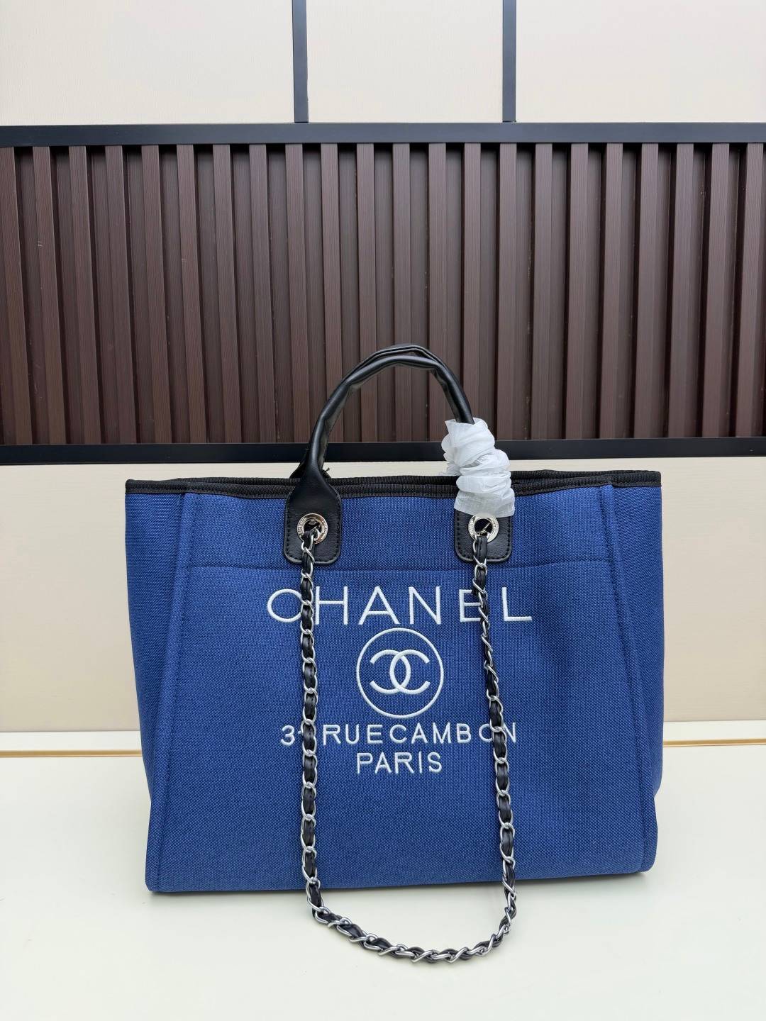 シャネル CHANEL マトラッセ チェーンショルダーバッグ キャンバス ブラック ゴールド金具 レディース - 画像 9
