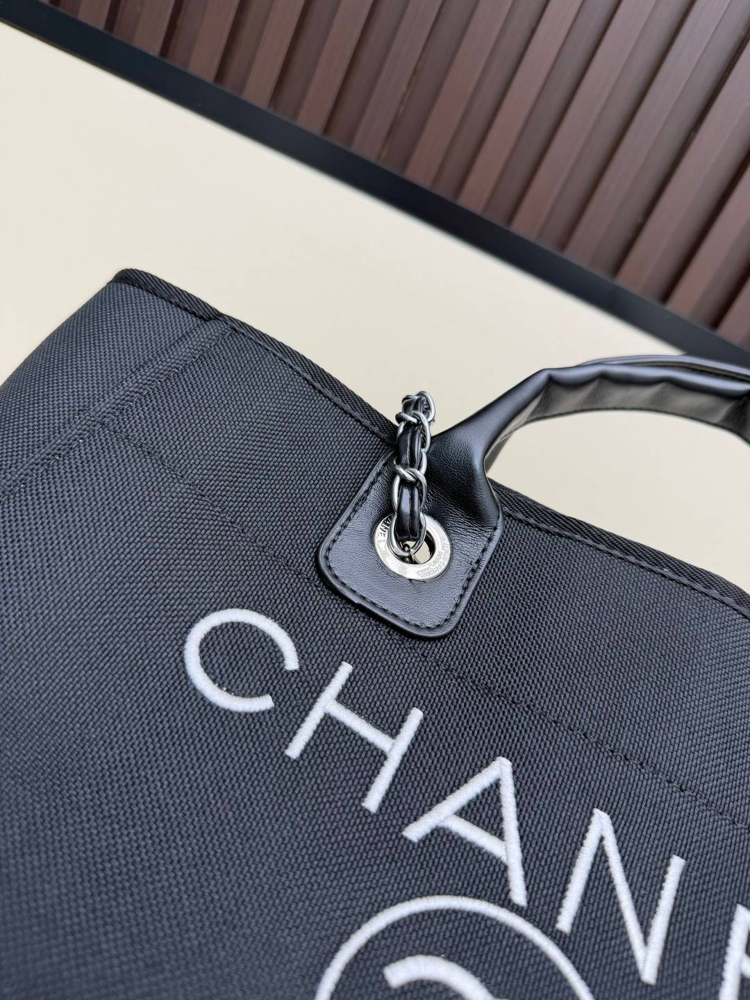 シャネル CHANEL マトラッセ チェーンショルダーバッグ キャンバス ブラック ゴールド金具 レディース - 画像 12