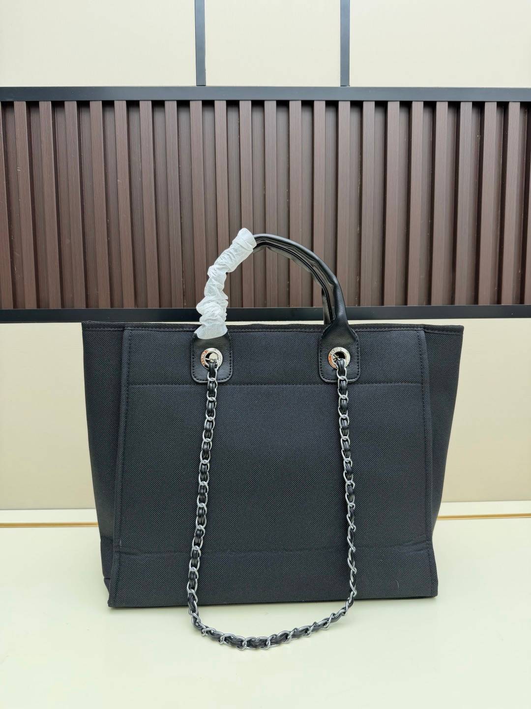 シャネル CHANEL マトラッセ チェーンショルダーバッグ キャンバス ブラック ゴールド金具 レディース - 画像 16