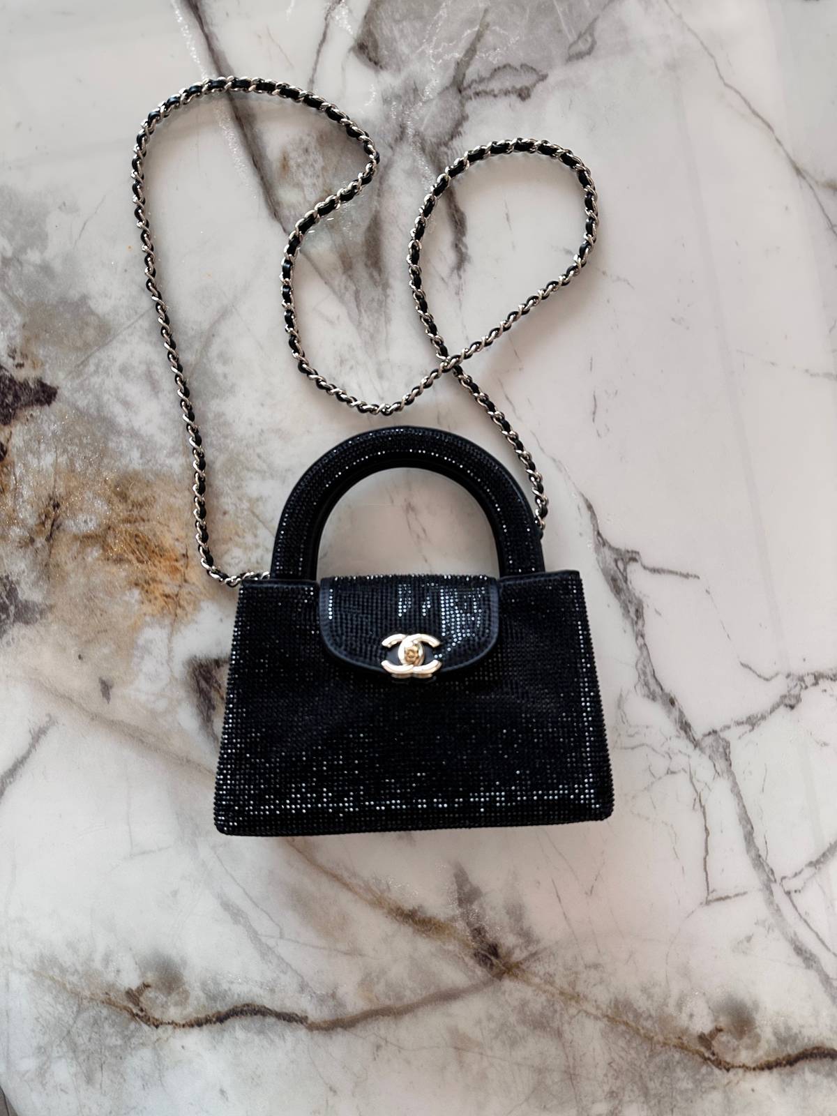 CHANEL シャネル マトラッセ ラムスキン チェーンショルダーバッグ ゴールド金具 ブラック レディース - 画像 6