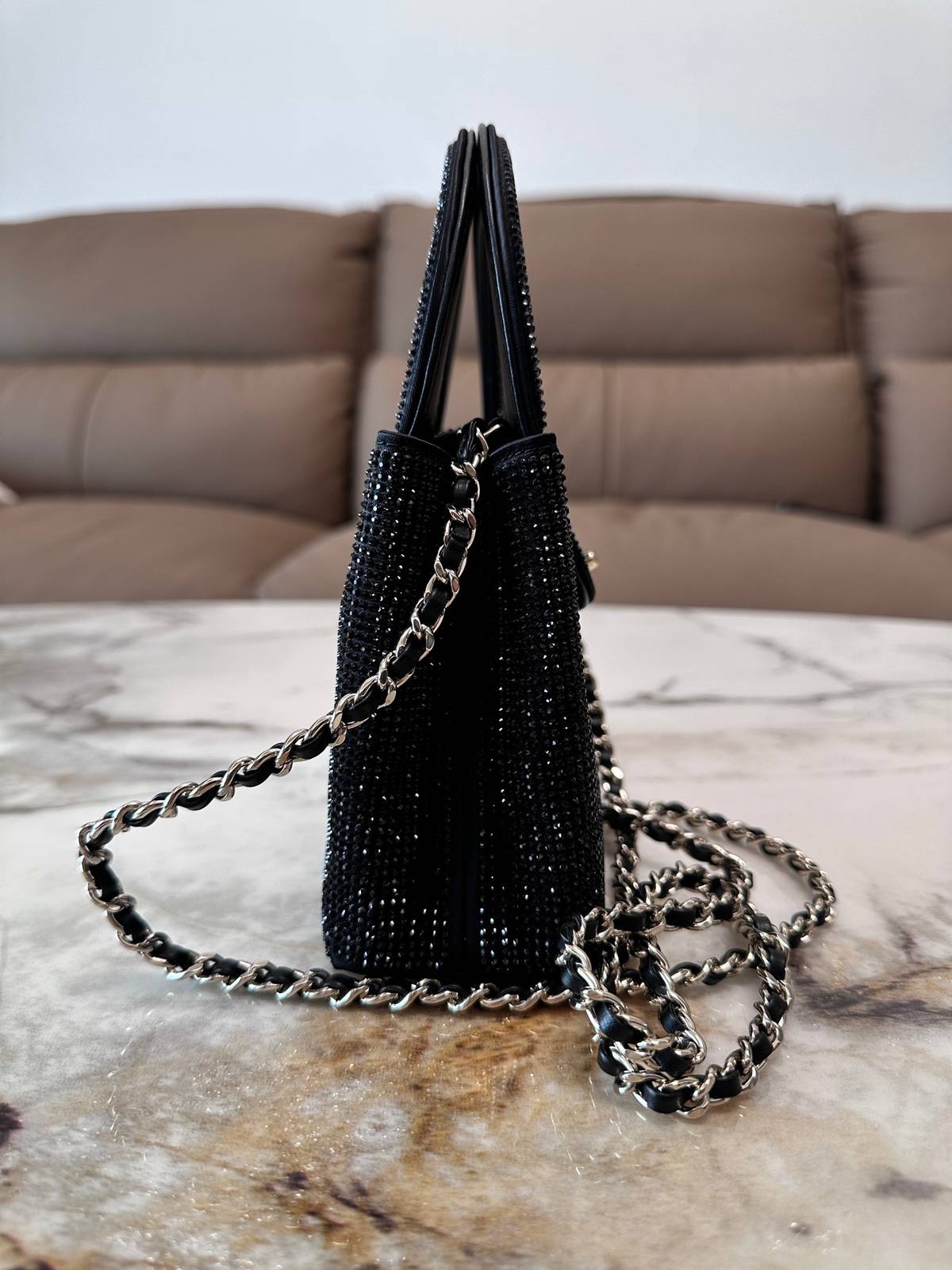 CHANEL シャネル マトラッセ ラムスキン チェーンショルダーバッグ ゴールド金具 ブラック レディース - 画像 9
