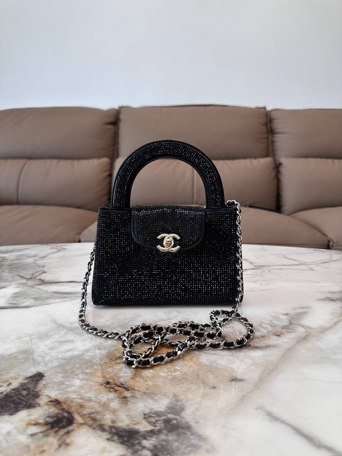 CHANEL シャネル マトラッセ ラムスキン チェーンショルダーバッグ ゴールド金具 ブラック レディース - 画像 10