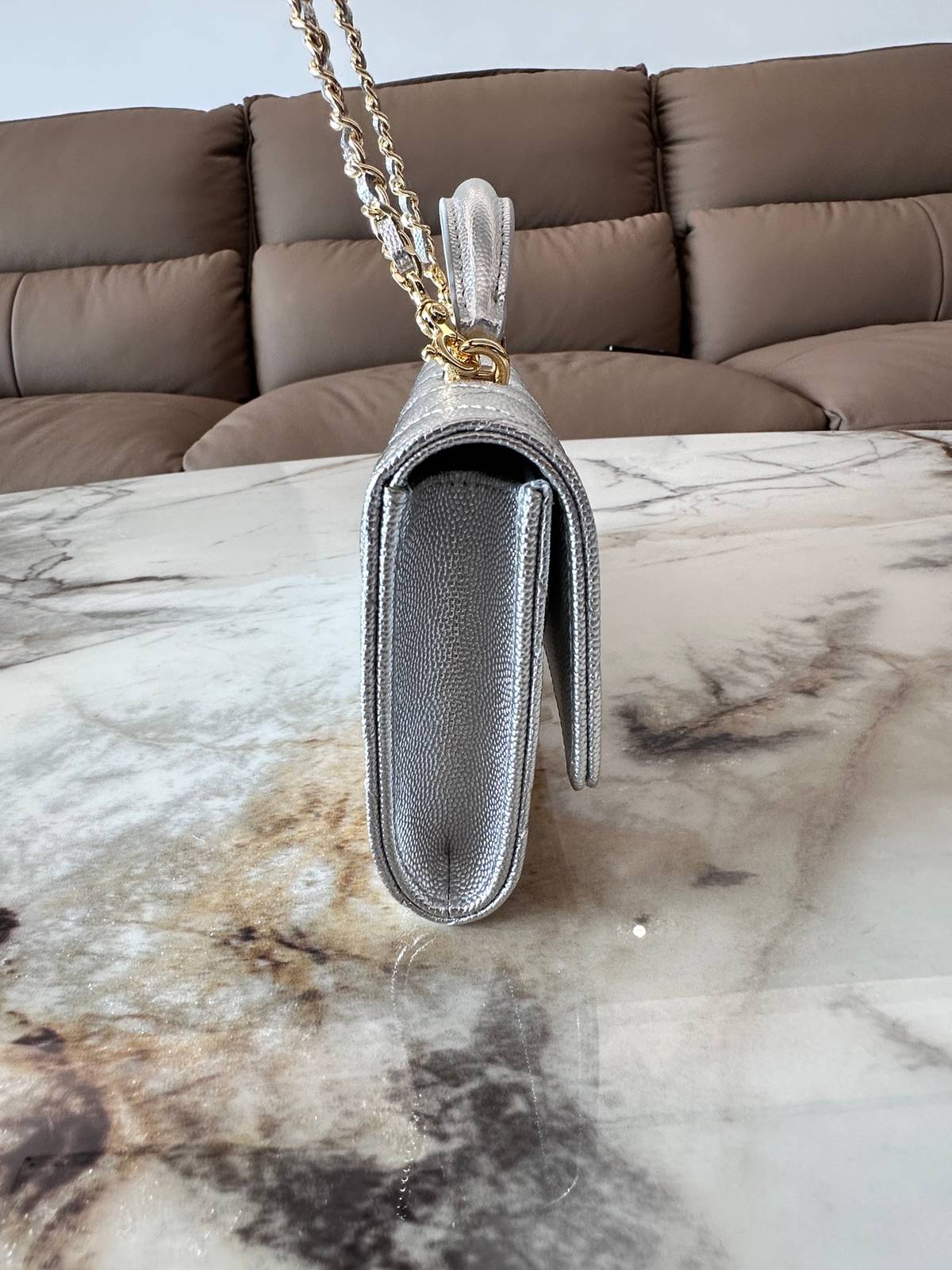 シャネル CHANEL マトラッセ チェーンショルダーバッグ キャビアスキン ゴールド金具 レディース ブラック ベージ - 画像 17
