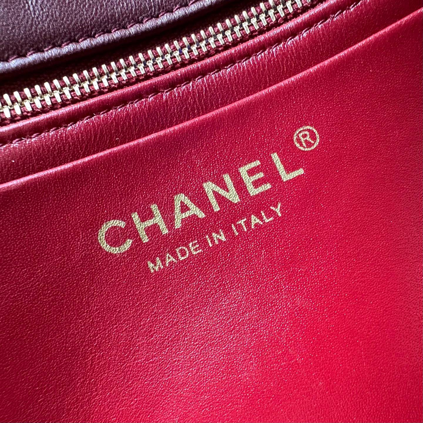 シャネル 1324 マトラッセ ラムスキン チェーンショルダーバッグ バイカラー ゴールド金具 レディース - 画像 2