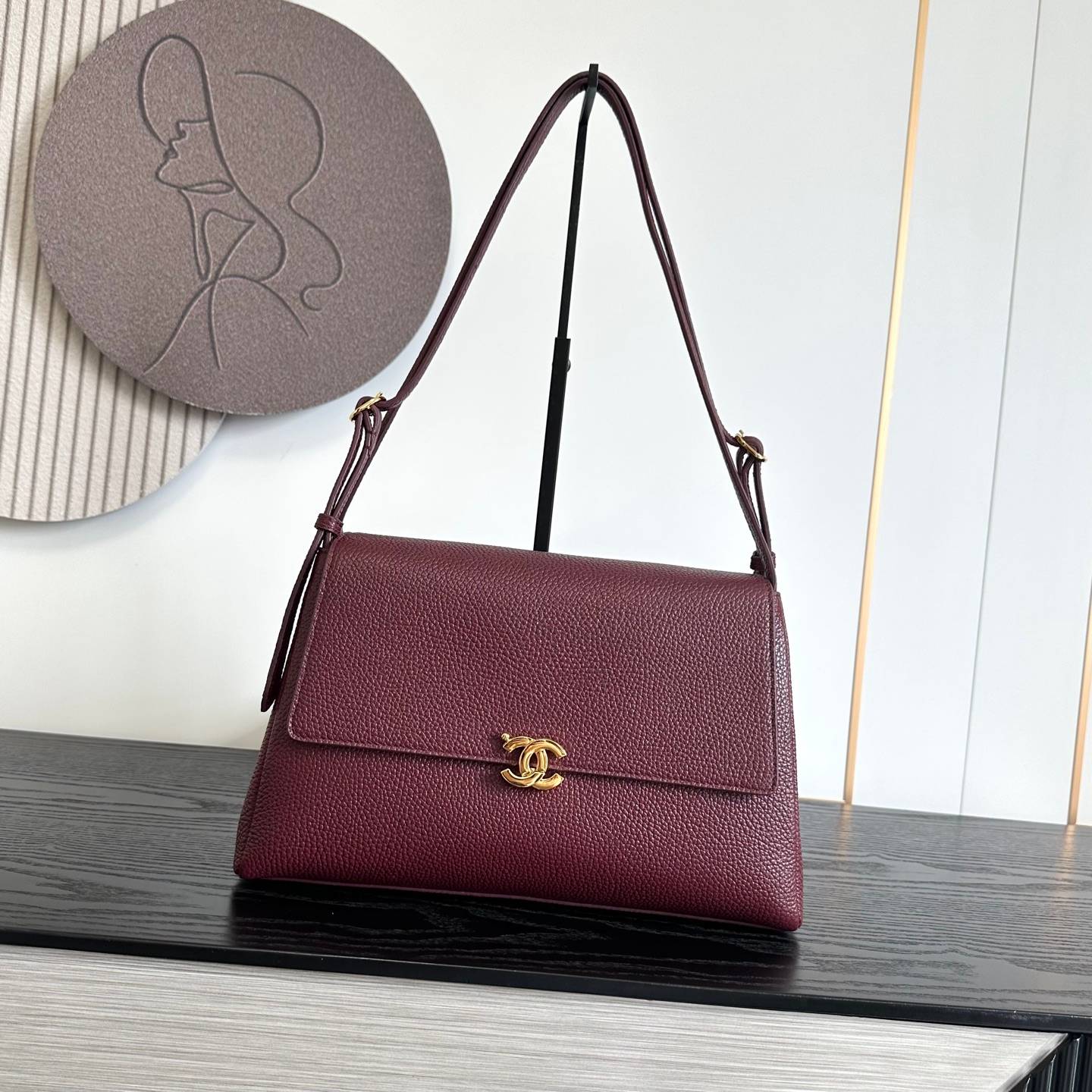 シャネル 3220 マトラッセ リッチレザー フラップバッグ ゴールド金具 ターンロック ショルダーバッグ レディース - 画像 10