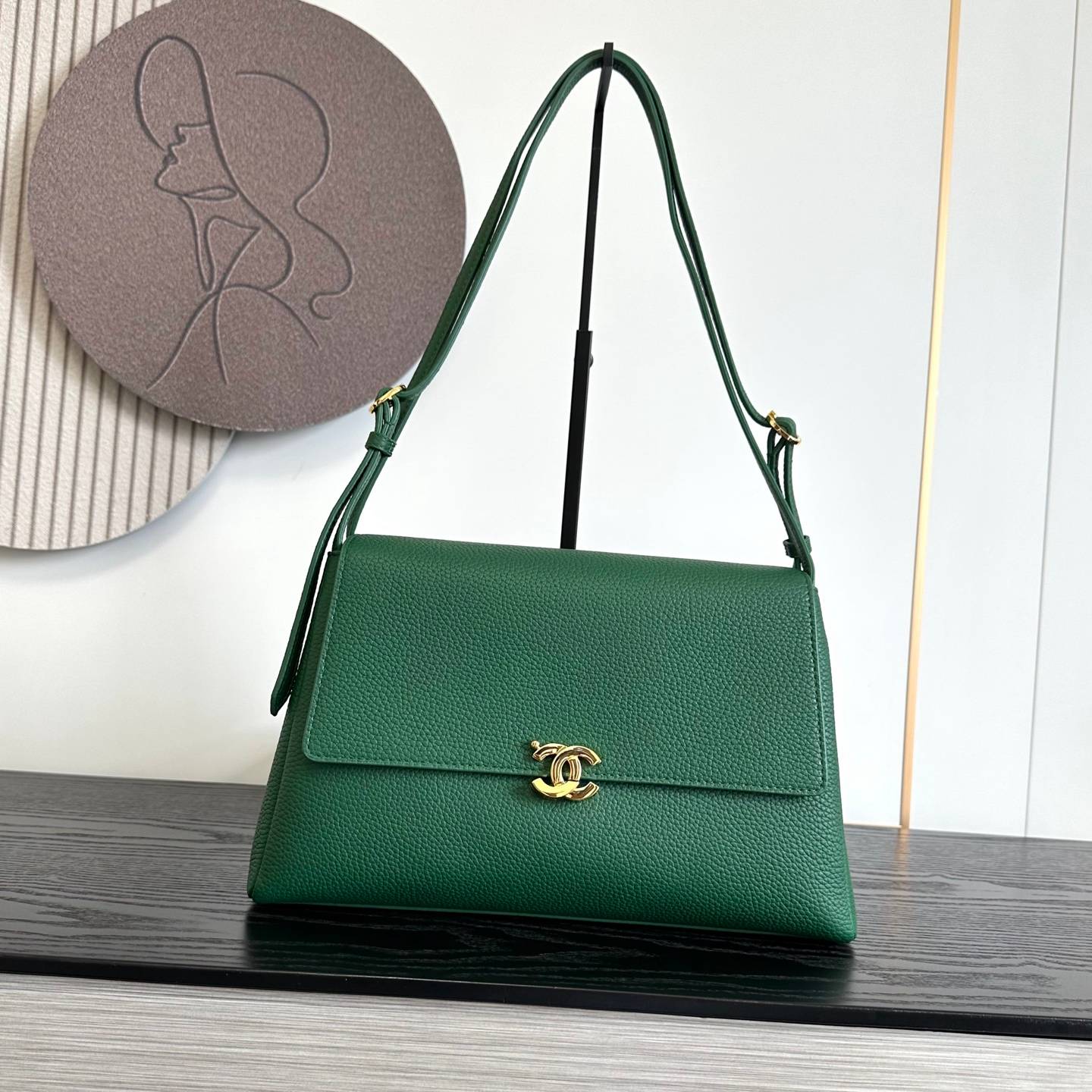シャネル 3220 マトラッセ リッチレザー フラップバッグ ゴールド金具 ターンロック ショルダーバッグ レディース - 画像 19