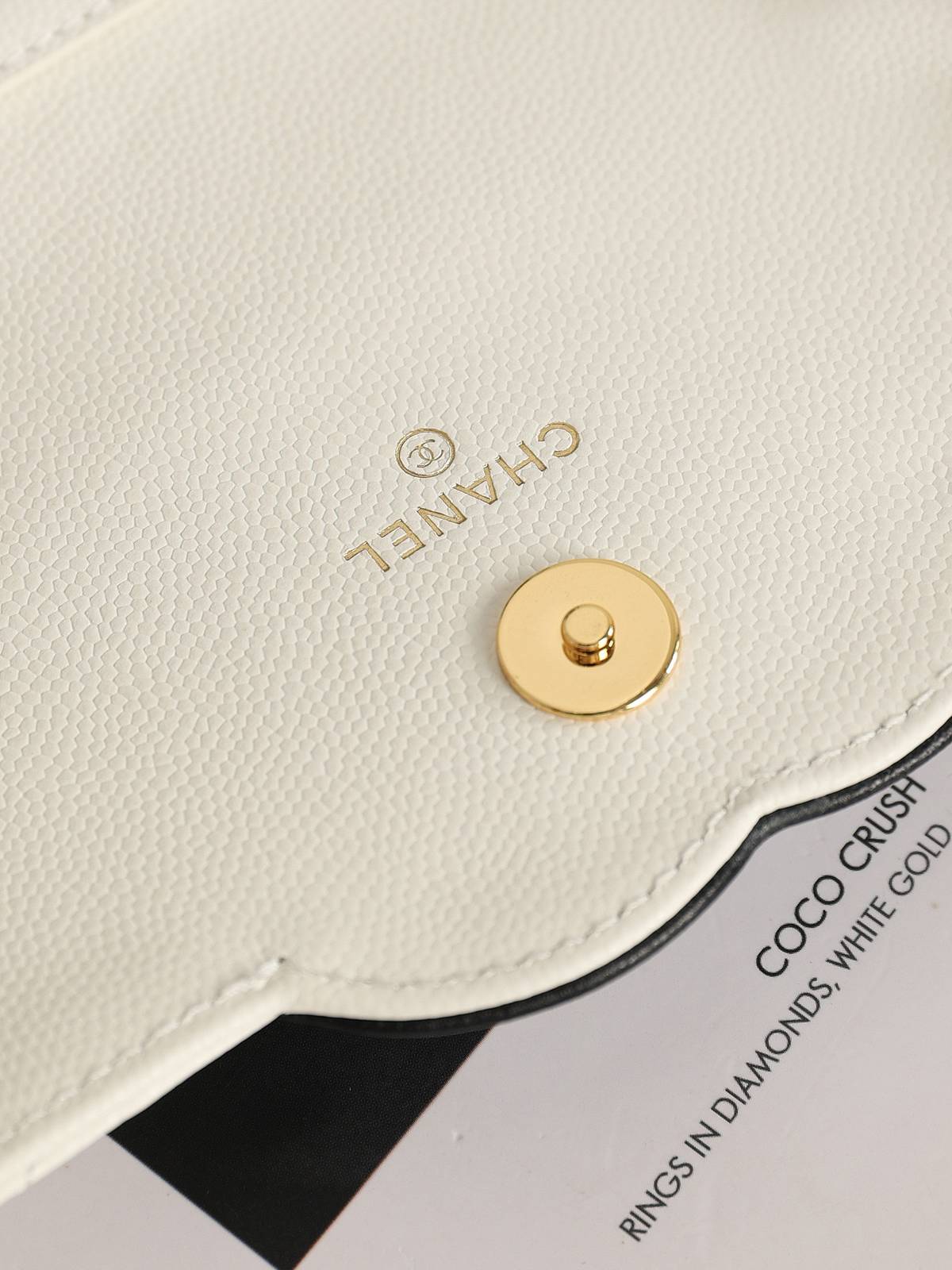 シャネル CHANEL 5455 チェーンウォレット マトラッセ キャビアスキン ゴールド金具 ブラック レディース - 画像 12