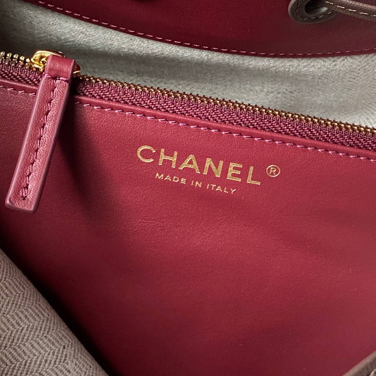 シャネル CHANEL マトラッセ ラムスキン チェーンショルダーバッグ ゴールド金具 レザー編み込みチェーン ブラック - 画像 4