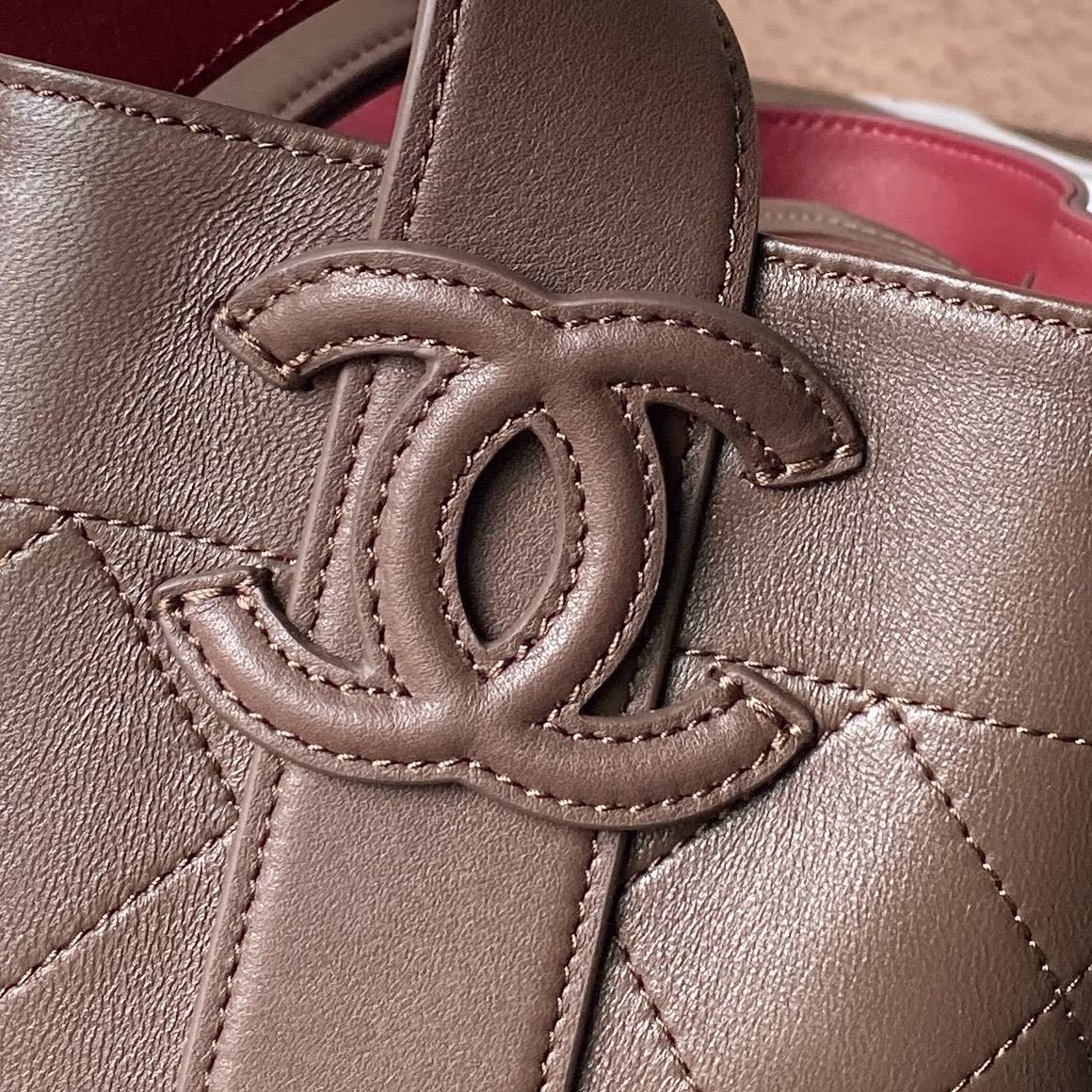 シャネル CHANEL マトラッセ ラムスキン チェーンショルダーバッグ ゴールド金具 レザー編み込みチェーン ブラック - 画像 7