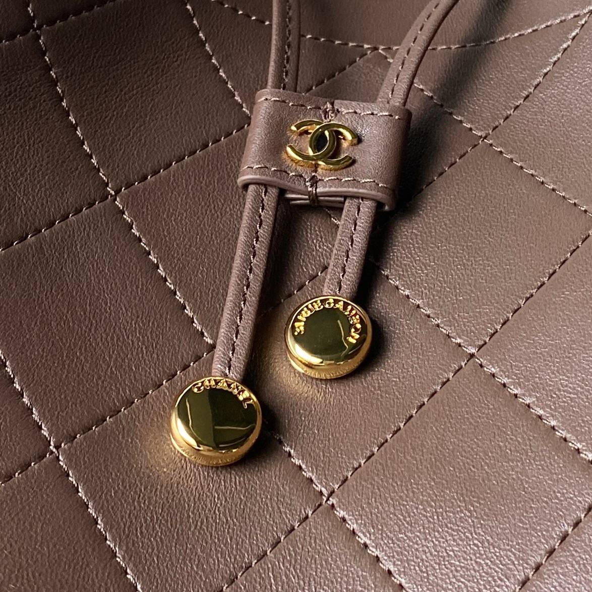 シャネル CHANEL マトラッセ ラムスキン チェーンショルダーバッグ ゴールド金具 レザー編み込みチェーン ブラック - 画像 8