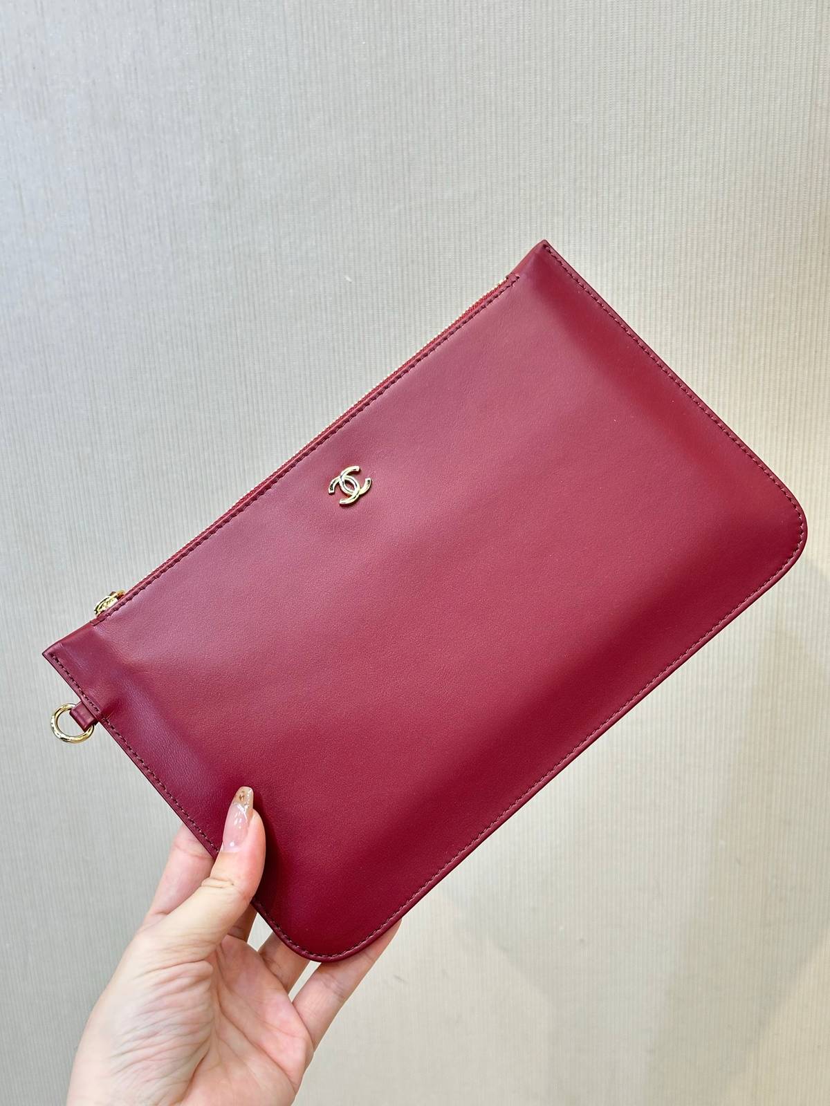 シャネル CHANEL AS6475 マトラッセ ラムスキン トートバッグ プッシュロック ゴールド金具 ベージュ レデ - 画像 16