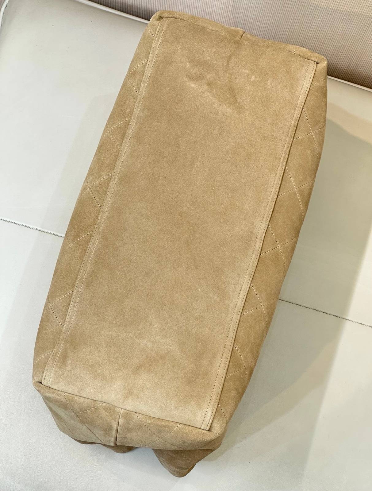 シャネル CHANEL AS6475 マトラッセ ラムスキン トートバッグ プッシュロック ゴールド金具 ベージュ レデ - 画像 18