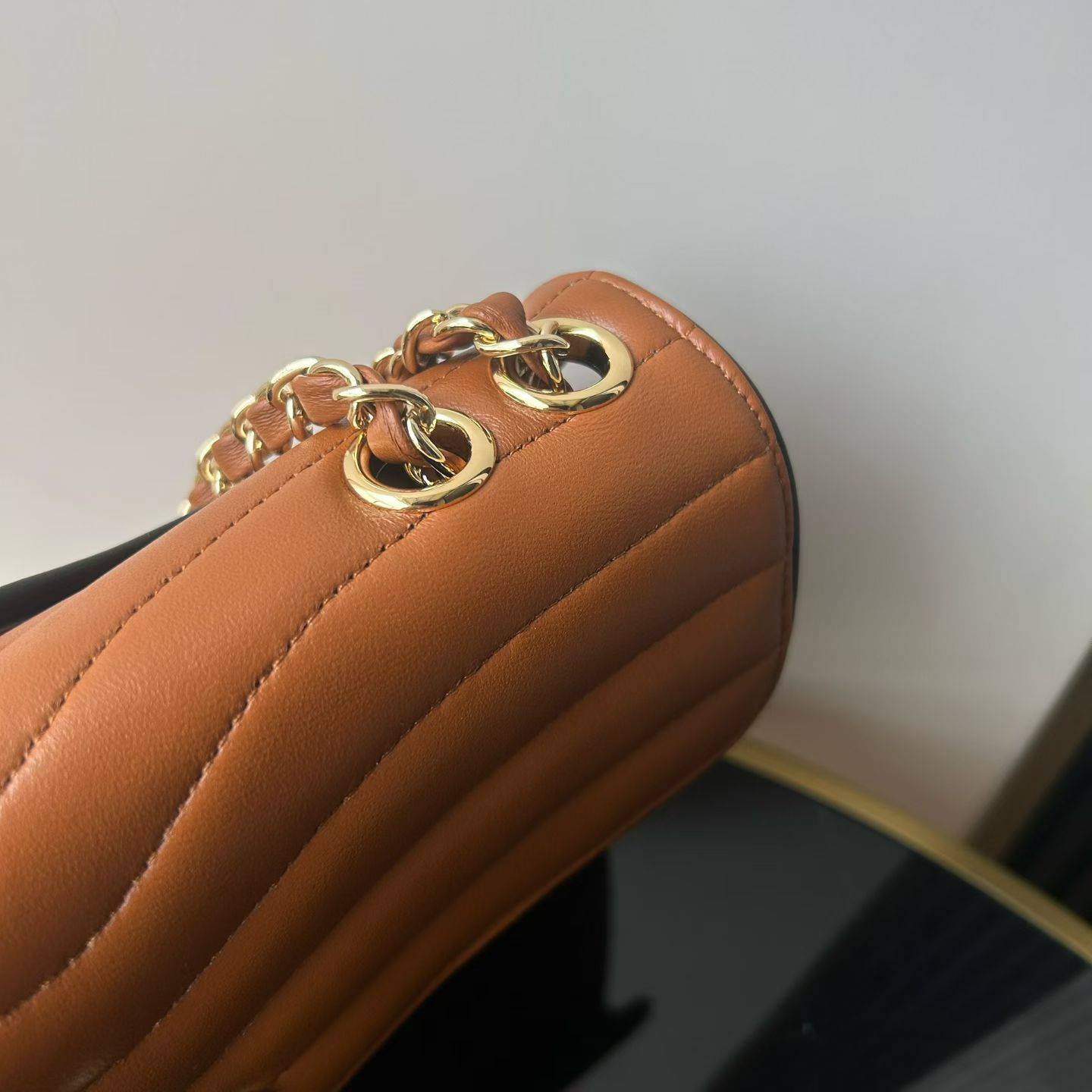 シャネル CHANEL マトラッセ チェーンショルダーバッグ キャビアスキン ブラック ゴールド金具 レディース - 画像 7