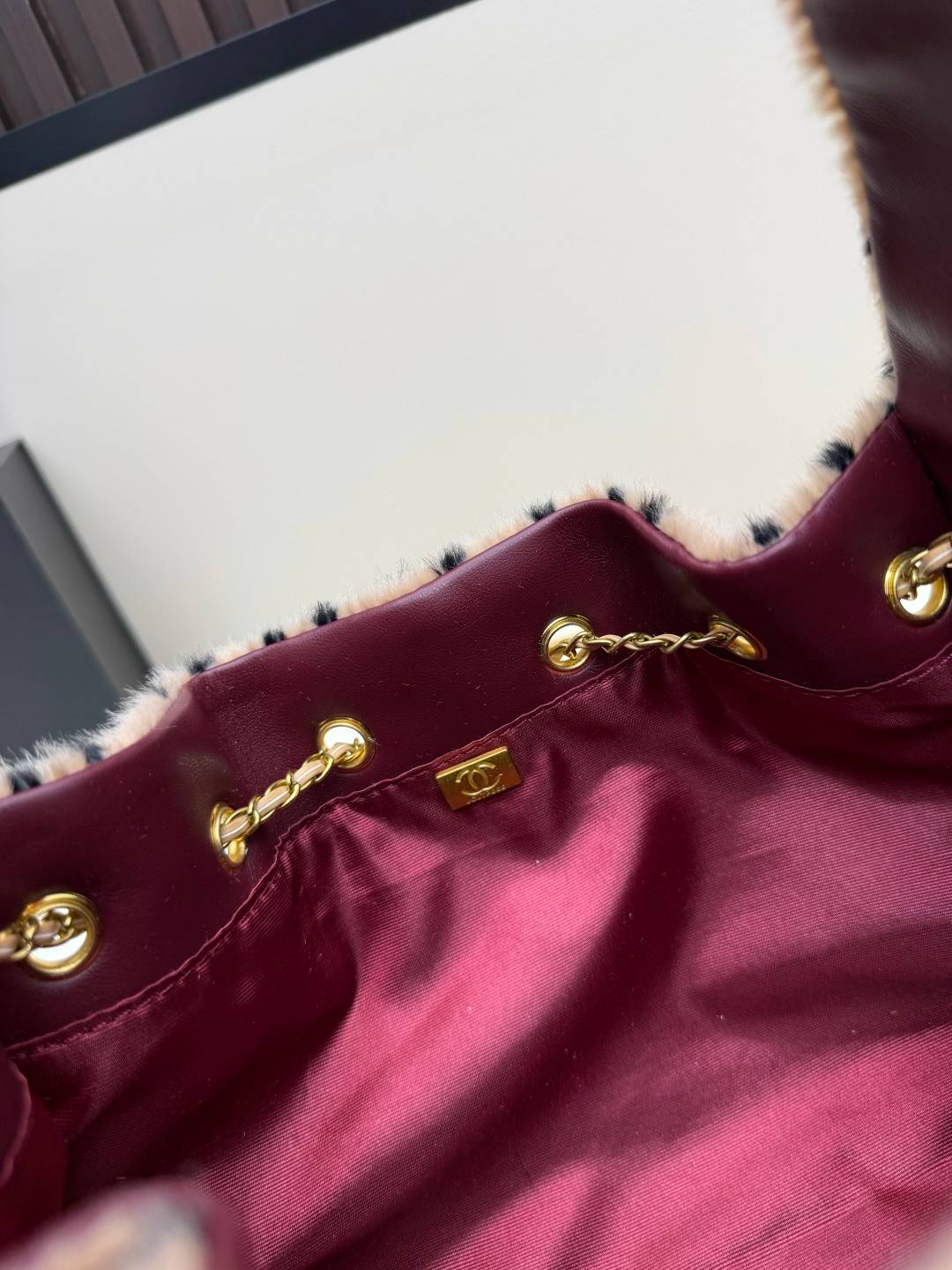 シャネル CHANEL マトラッセ ラムスキン チェーンショルダーバッグ ゴールド金具 ショルダーバッグ レディース ベ - 画像 2