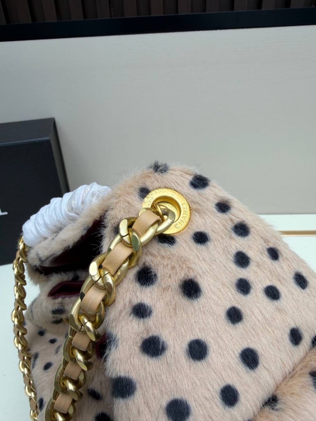 シャネル CHANEL マトラッセ ラムスキン チェーンショルダーバッグ ゴールド金具 ショルダーバッグ レディース ベ - 画像 4
