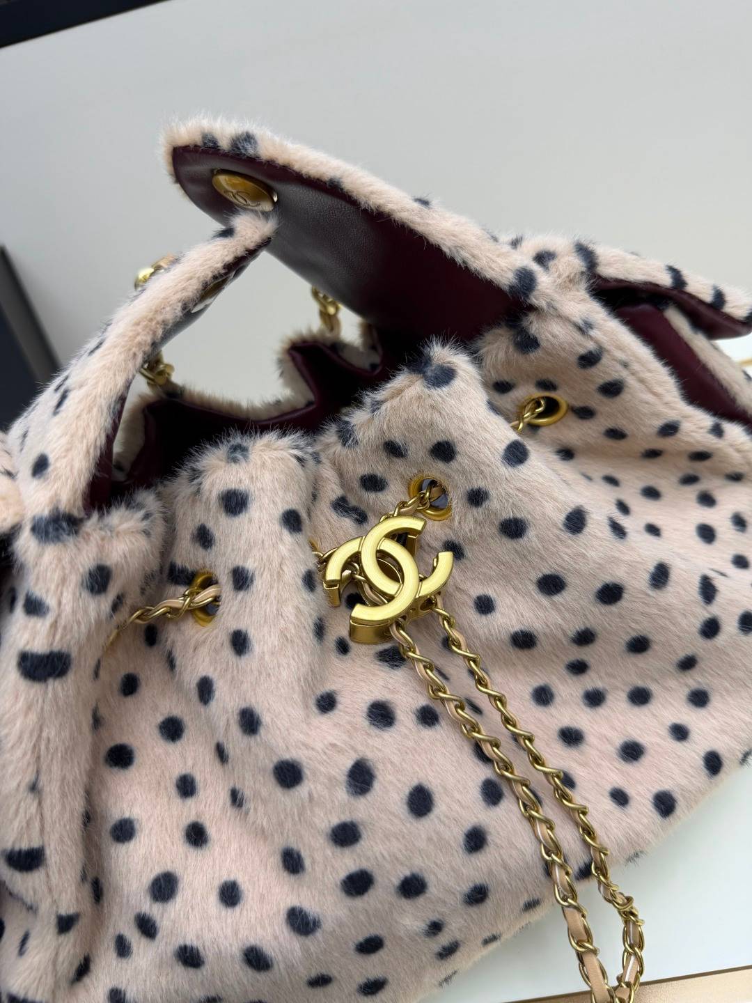 シャネル CHANEL マトラッセ ラムスキン チェーンショルダーバッグ ゴールド金具 ショルダーバッグ レディース ベ - 画像 6