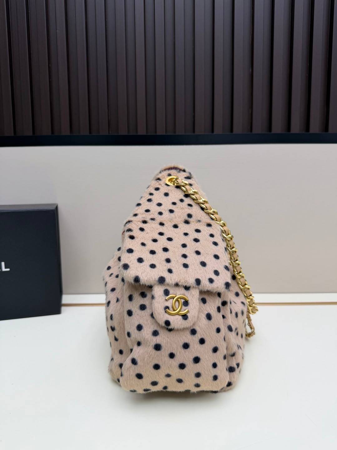 シャネル CHANEL マトラッセ ラムスキン チェーンショルダーバッグ ゴールド金具 ショルダーバッグ レディース ベ - 画像 8