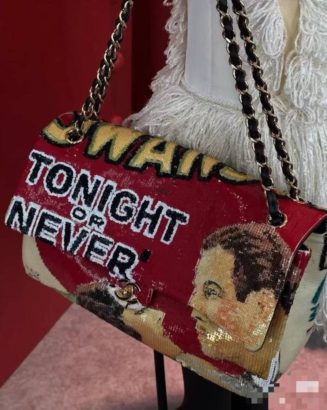 シャネル CHANEL AS6231 レッド マトラッセ チェーンショルダーバッグ ゴールド金具 ストラップ フラップバ - 画像 8