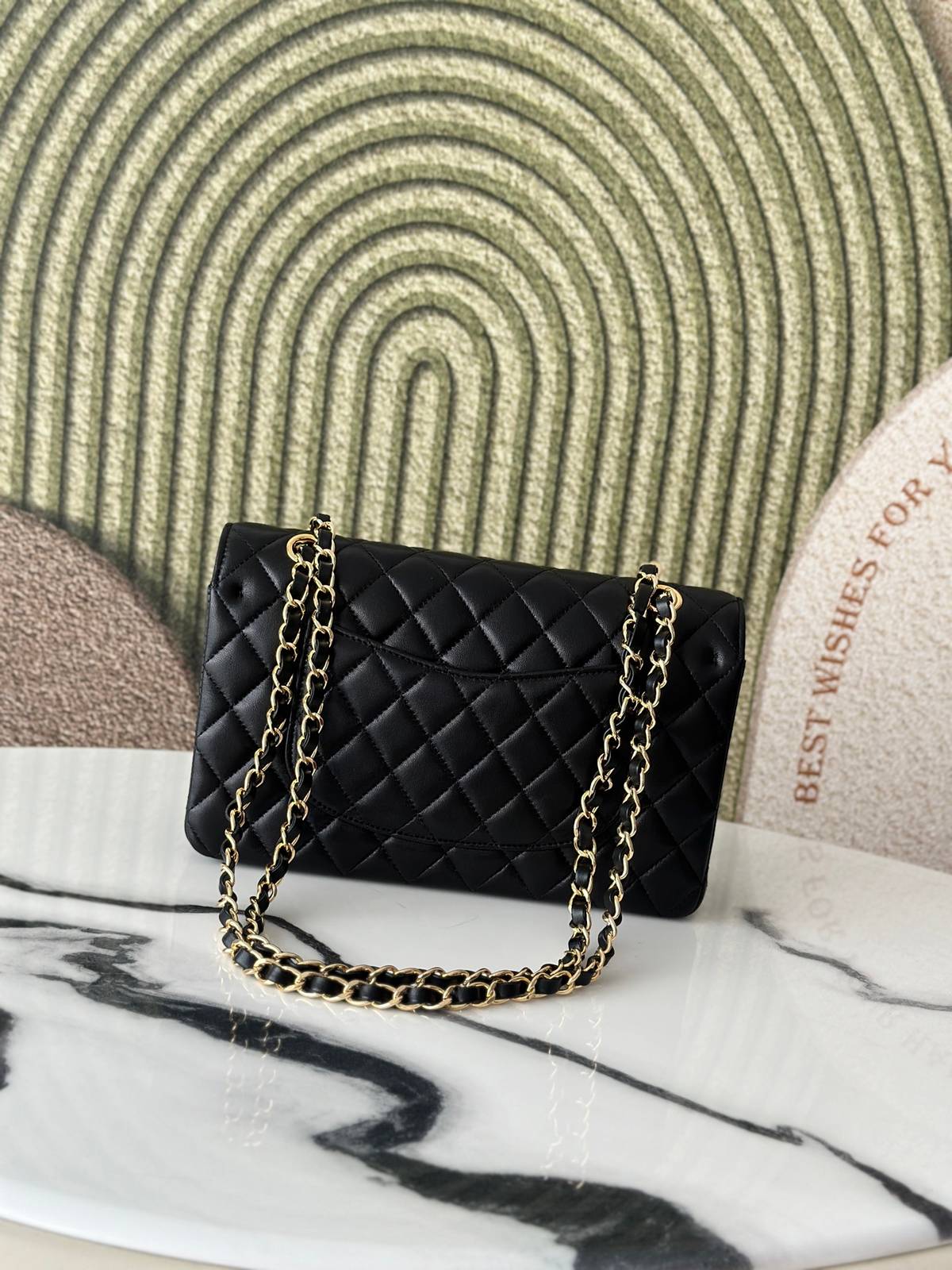 シャネル CHANEL マトラッセ ラムスキン チェーンショルダーバッグ ゴールド金具 ブラック マルチカラー - 画像 8